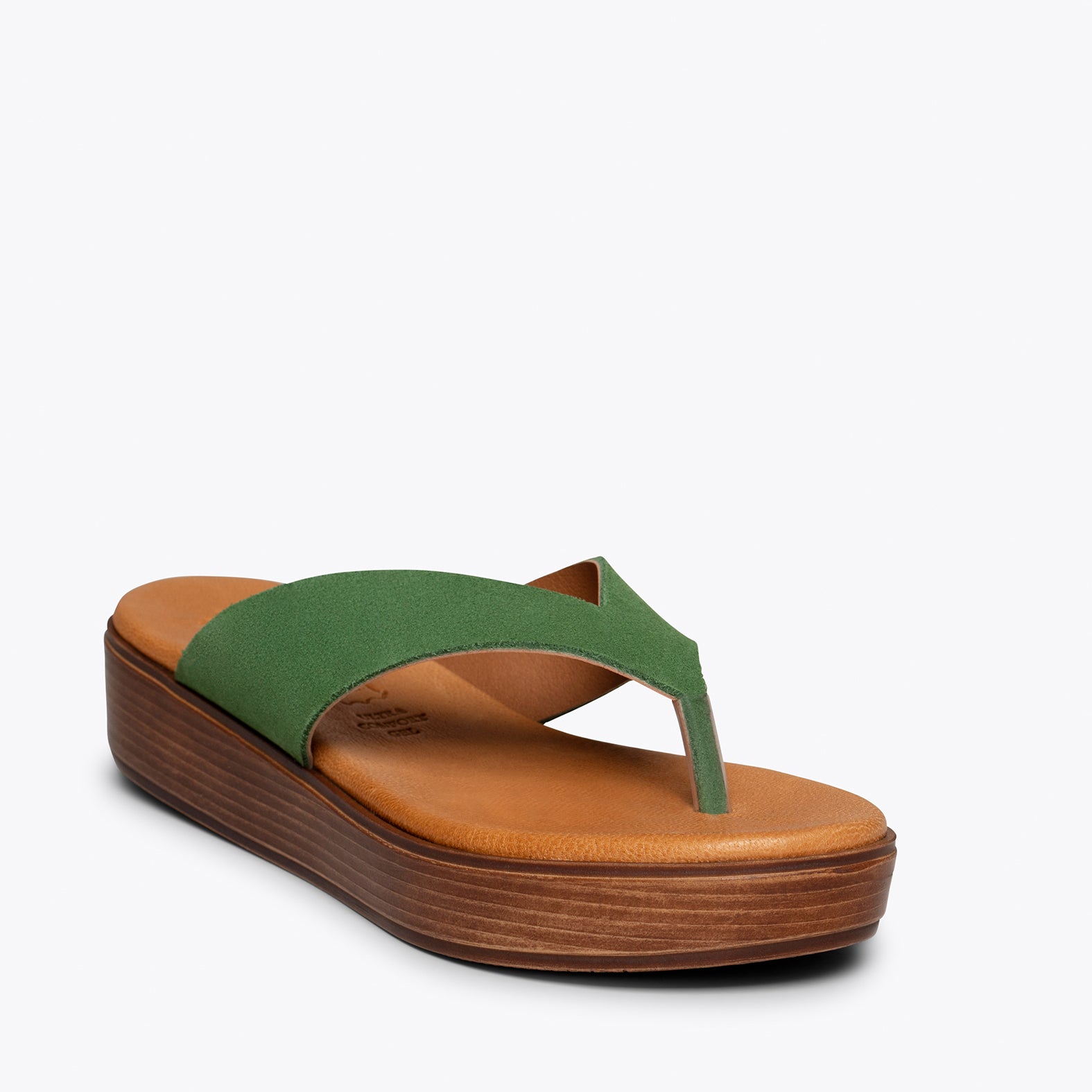 BASIC - Sandalias VERDES de dedo con plataforma