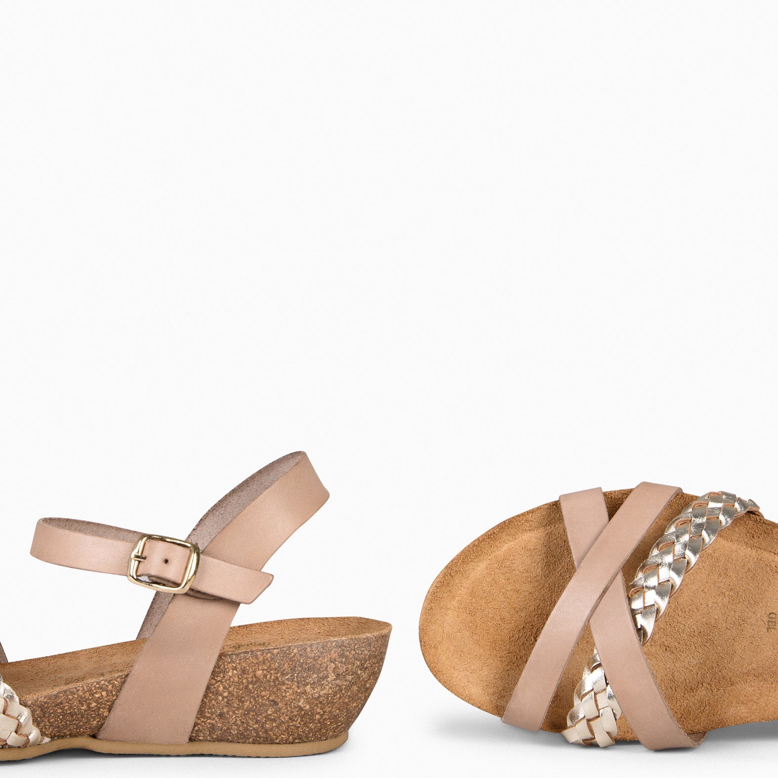 CALATEA - Sandalias BIO de mujer TAUPE