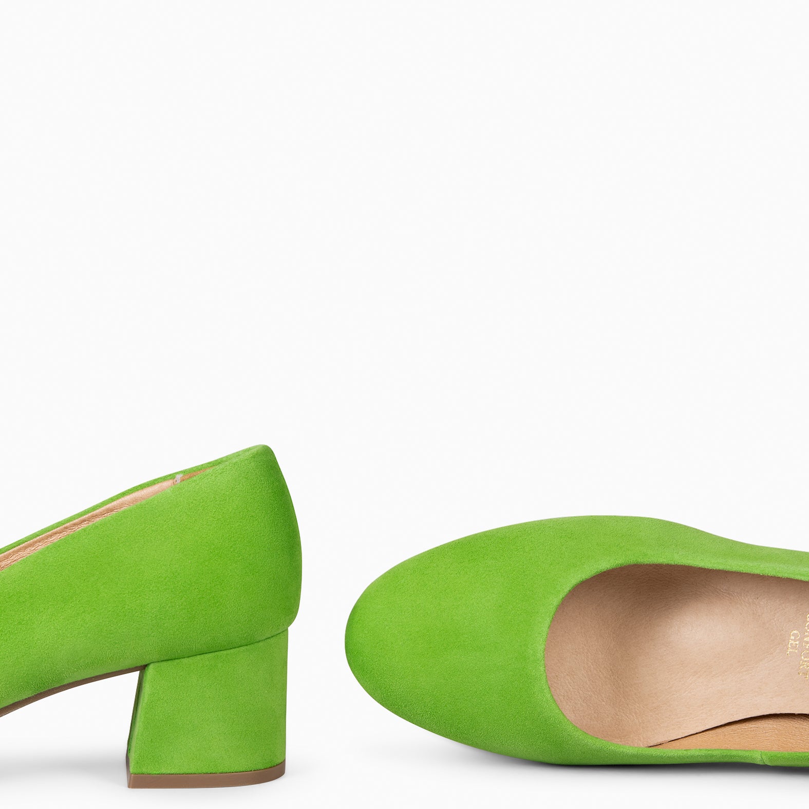 URBAN REDONDO - Zapatos de tacón bajo de ante VERDE