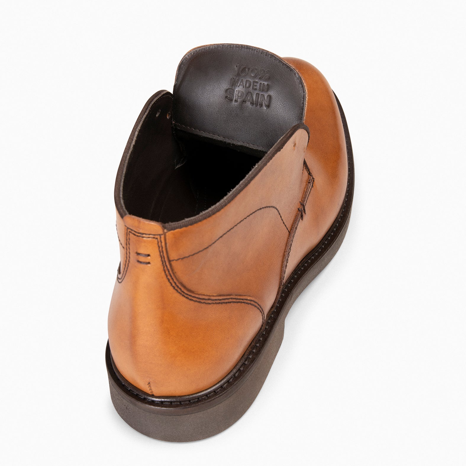 CERVANTES – Botín de hombre con cordones CAMEL