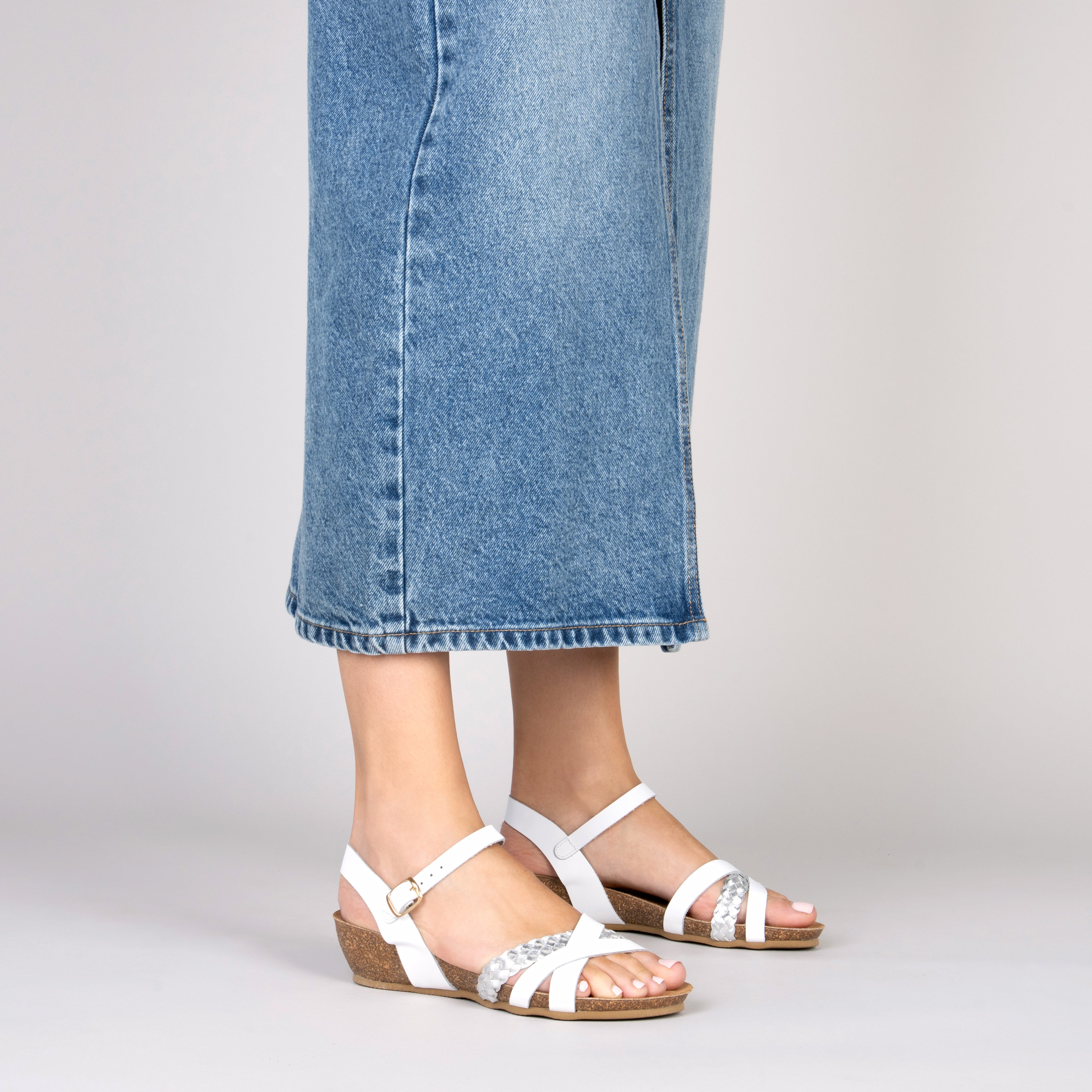 CALATEA - Sandalias BIO de mujer BLANCO