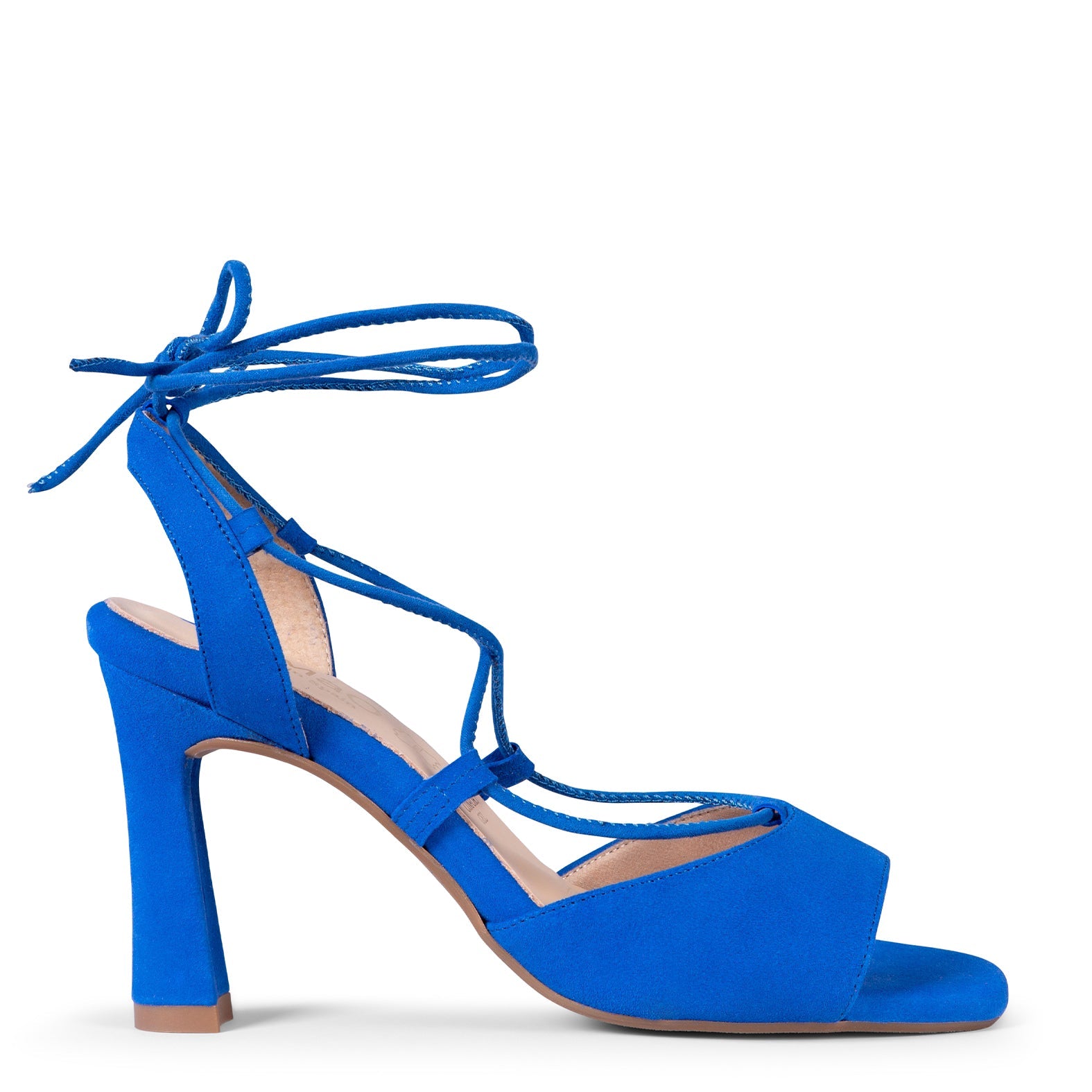 MÓNICA - SANDALIAS ELEGANTES DE TACÓN AZUL ELÉCTRICO