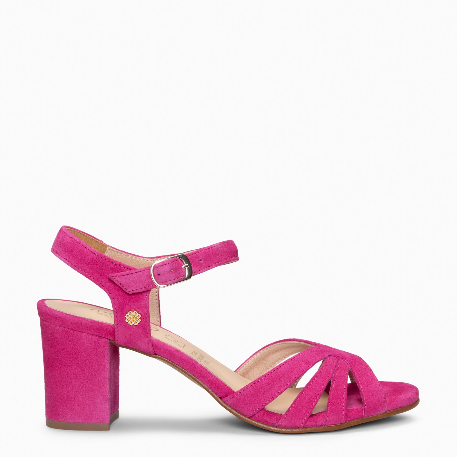 MUSA – Sandalias de Tacón ancho FUCSIA