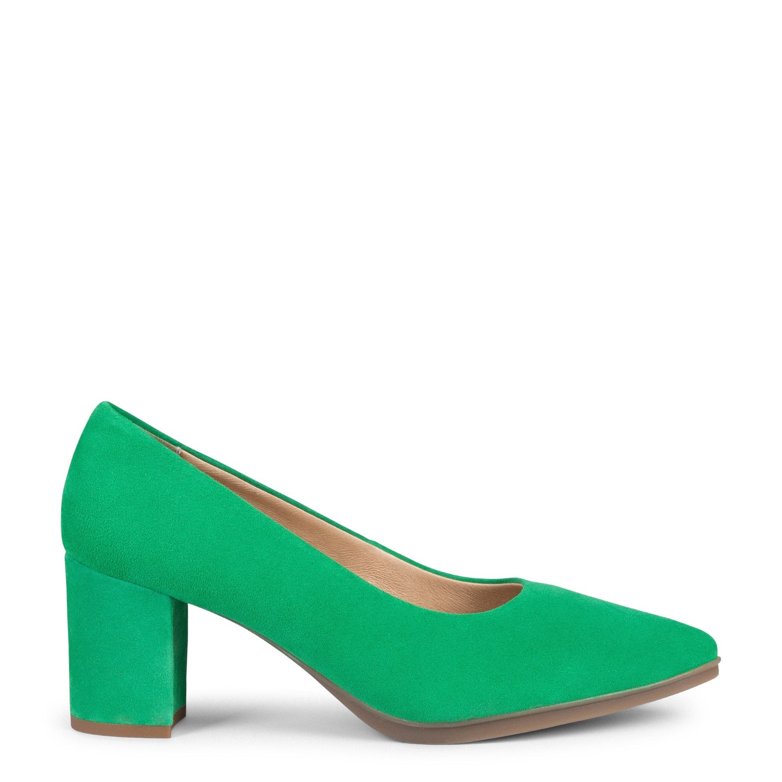 URBAN S - Zapato de tacón medio de ante VERDE
