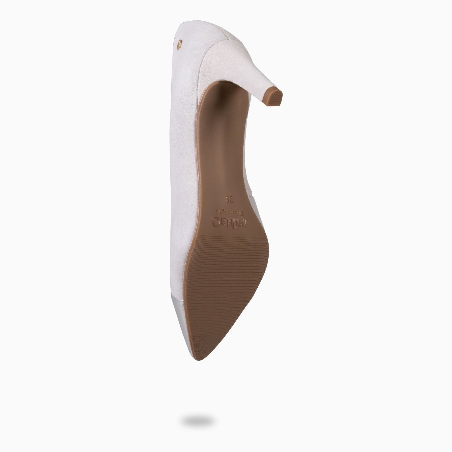 LILLY S - Zapato de tacón con puntera bicolor GRIS PERLA