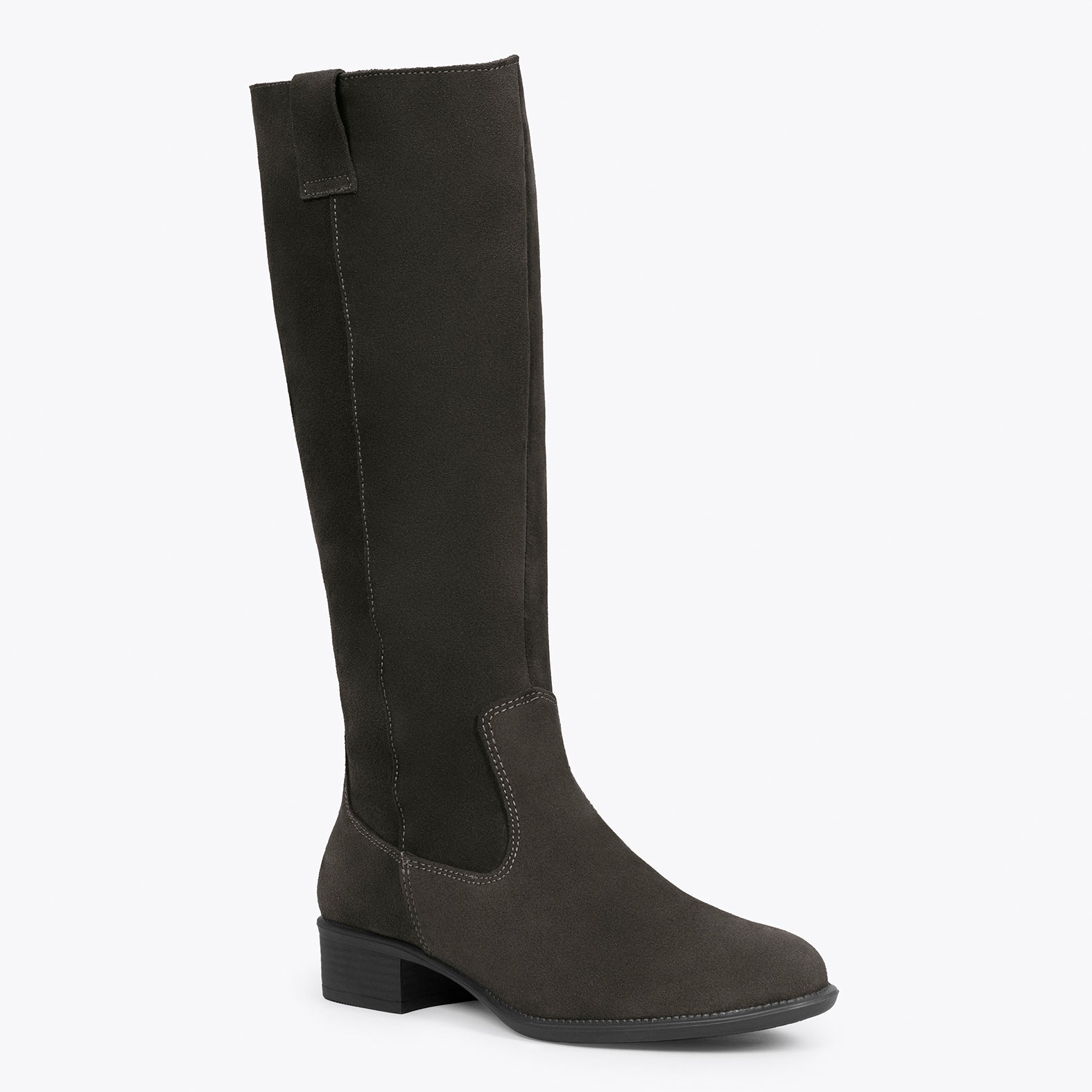 TEXAS Botas GRISES de tacón bajo