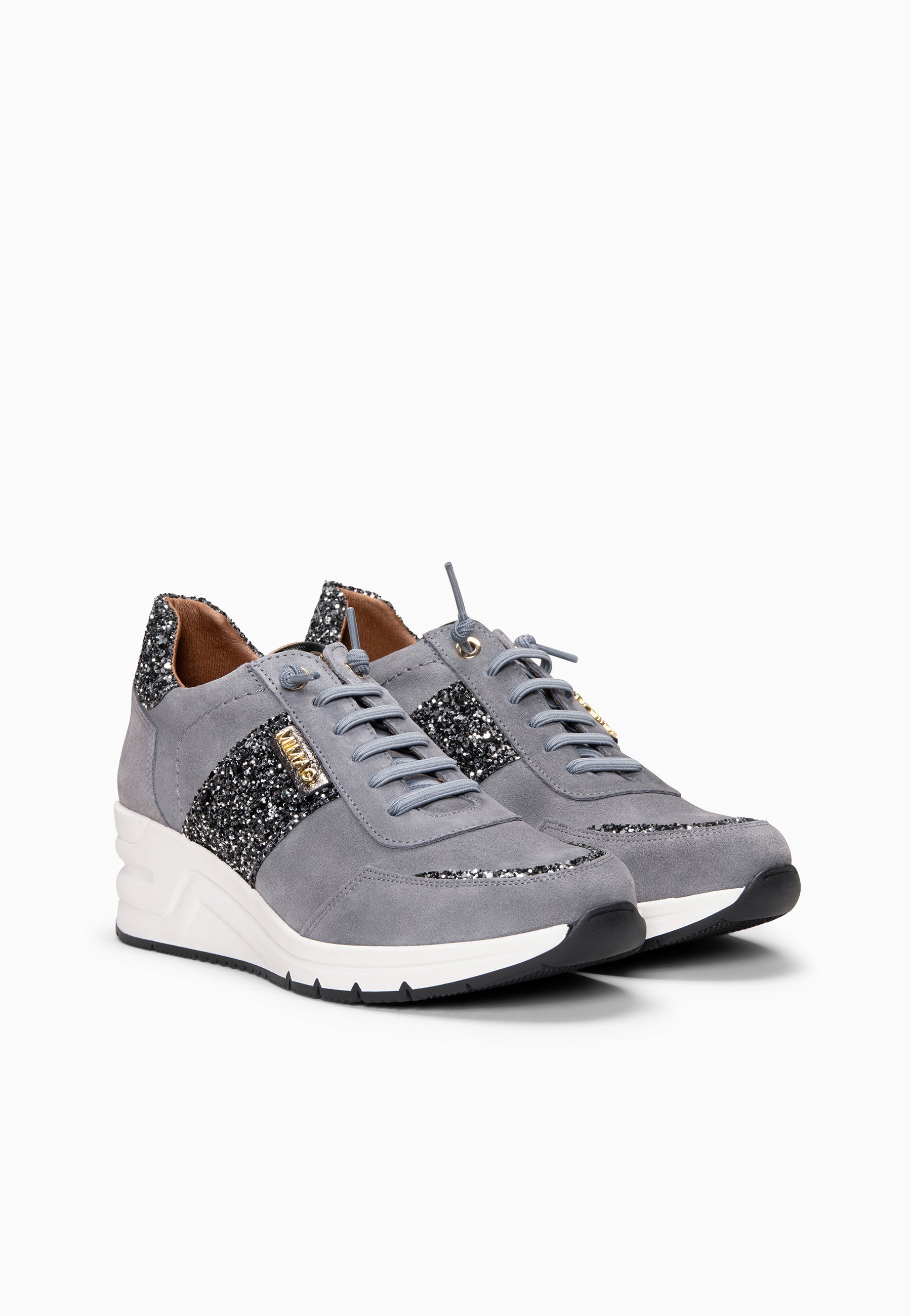 PAU - Zapatillas con cuña GRIS