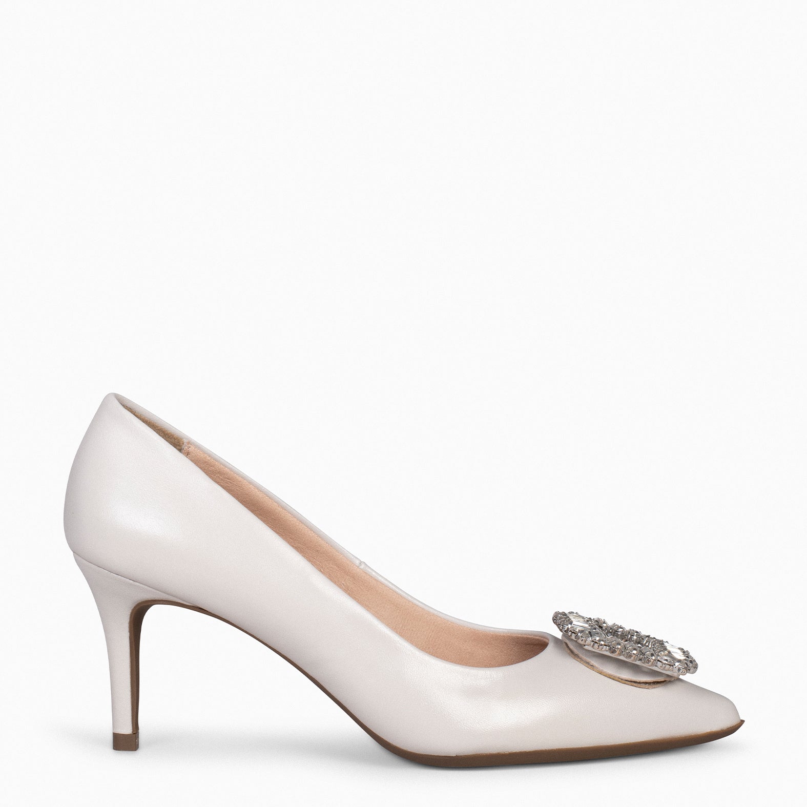 ELLA - Zapatos de tacón de aguja con adorno HUESO