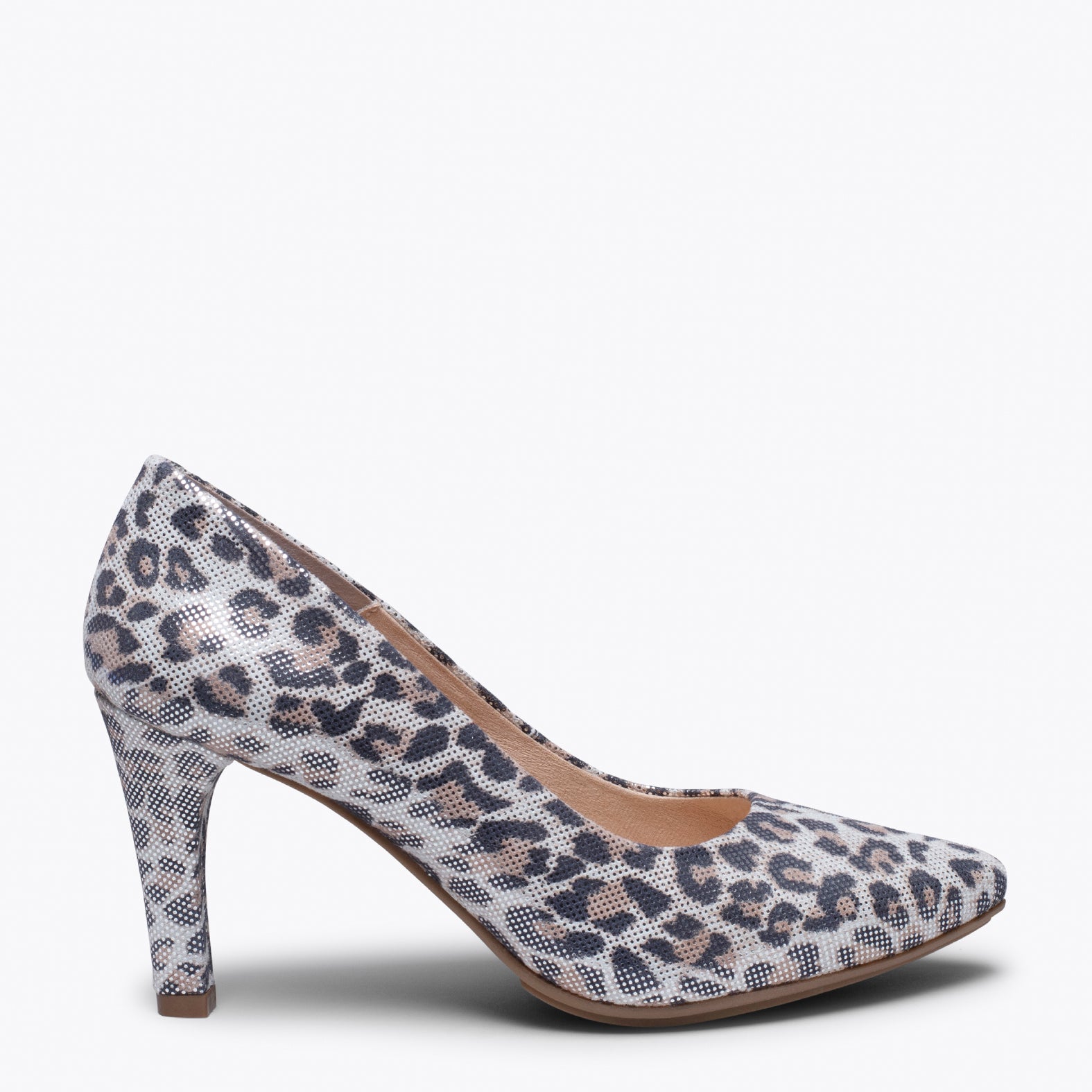 URBAN GLAM Zapato de tacón aguja Animal Print LEOPARDO PLATA