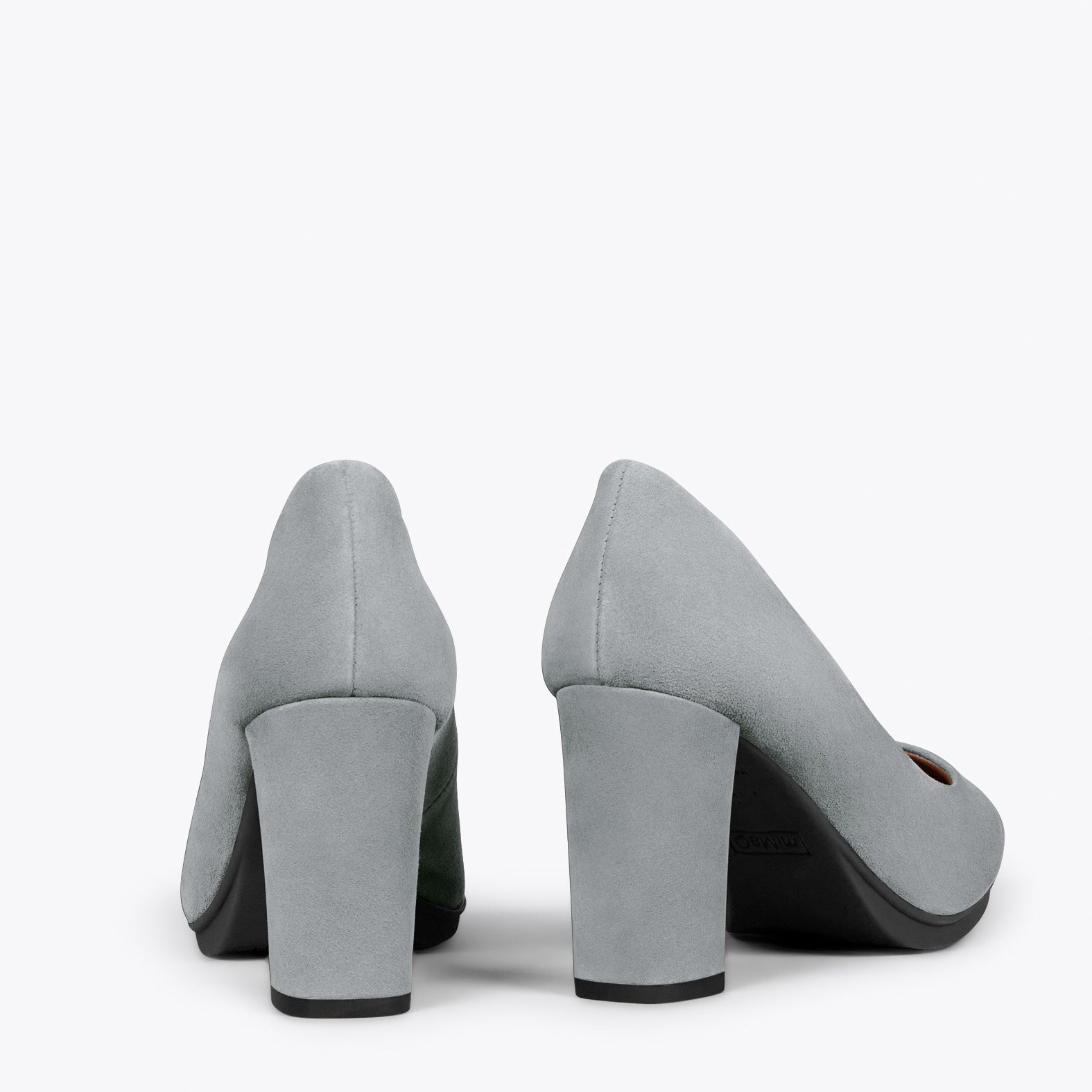 URBAN – Zapatos de tacón alto de ante GRIS