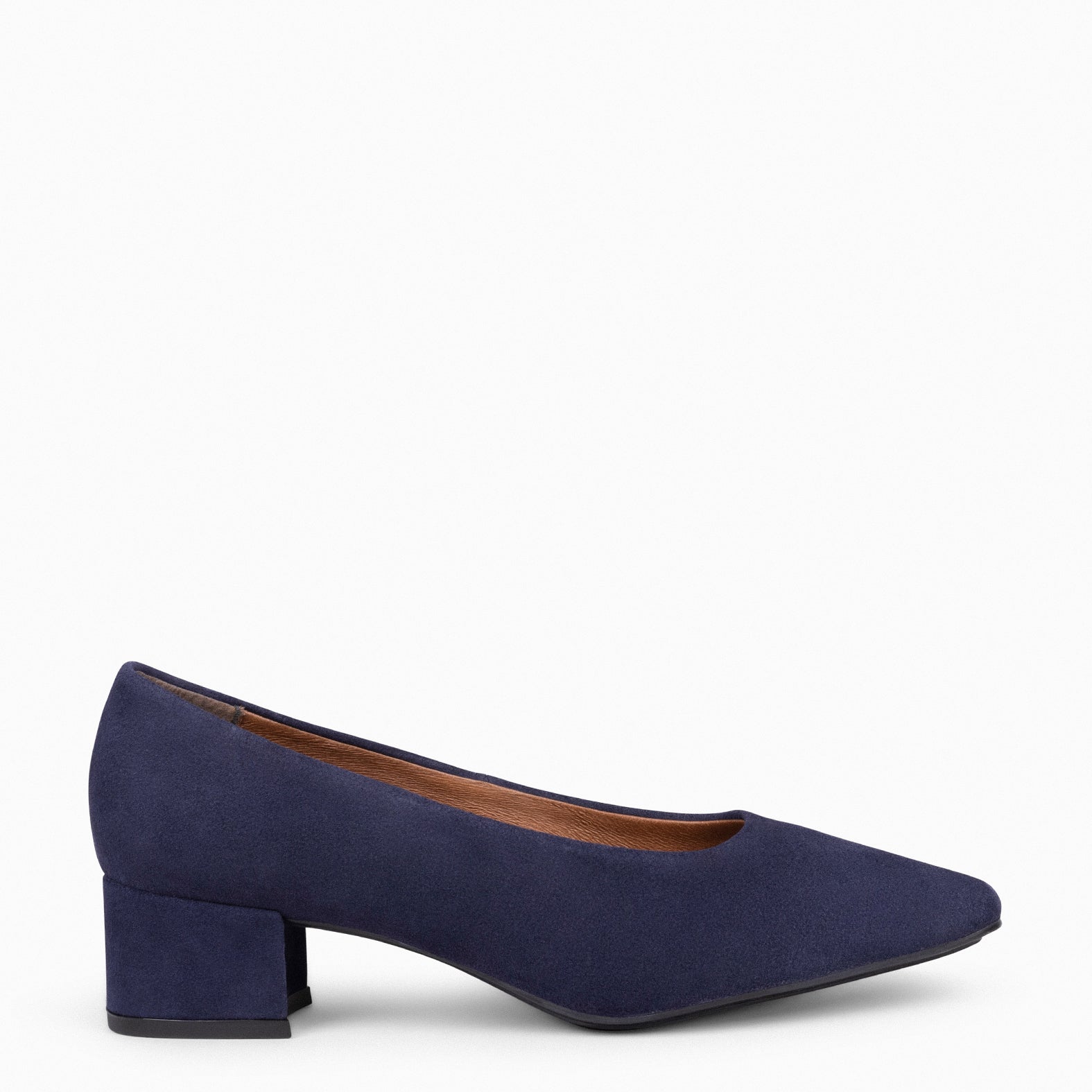 URBAN LADY - Zapatos de tacón bajo de serraje MARINO