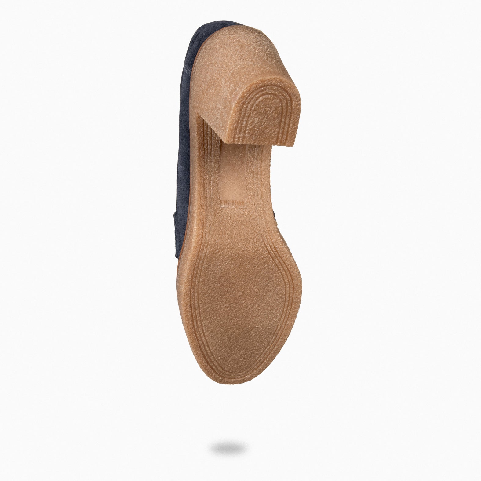 MOKKA – Mocasín de serraje con tacón MARINO