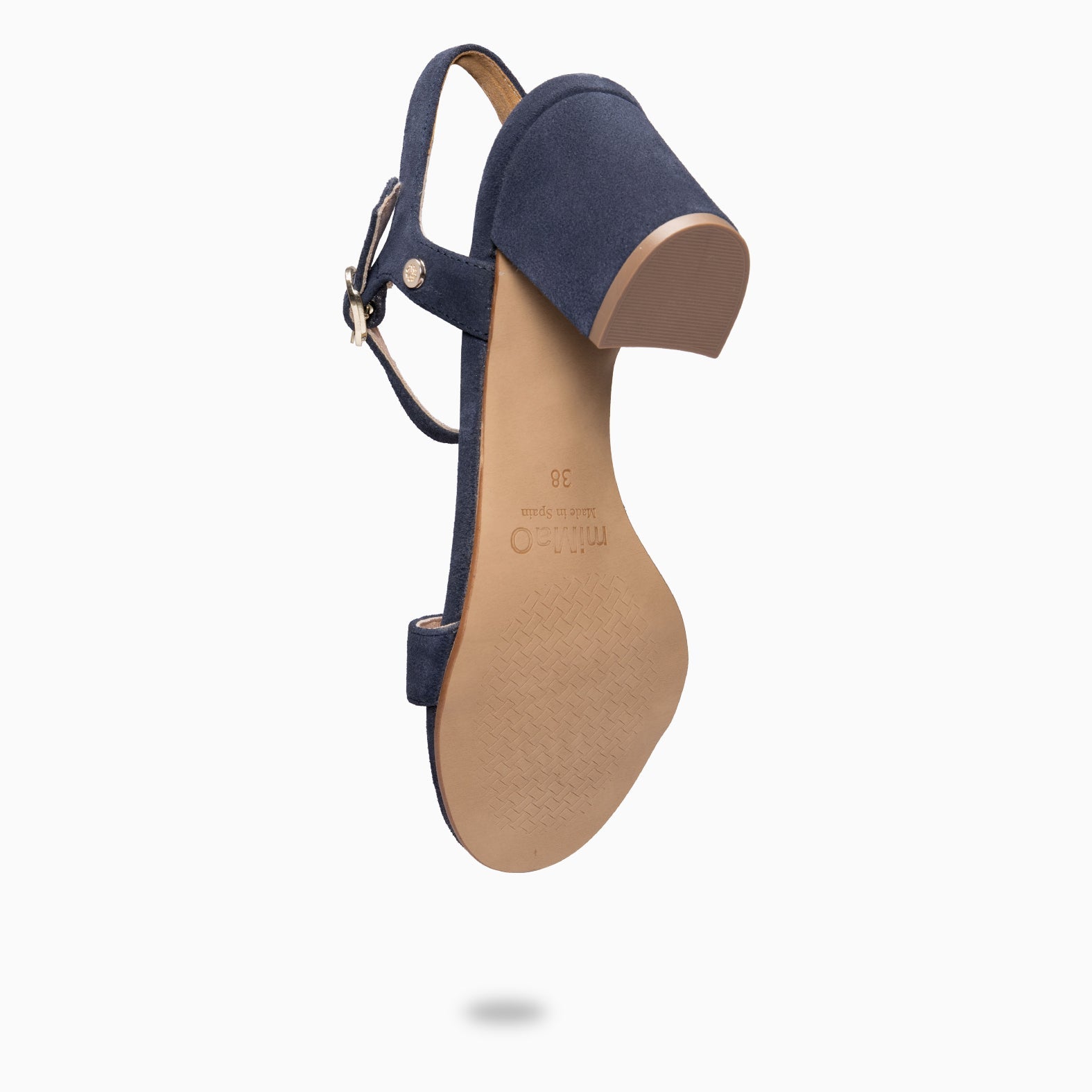 KEILA - Sandalias de tacón medio de ante MARINO
