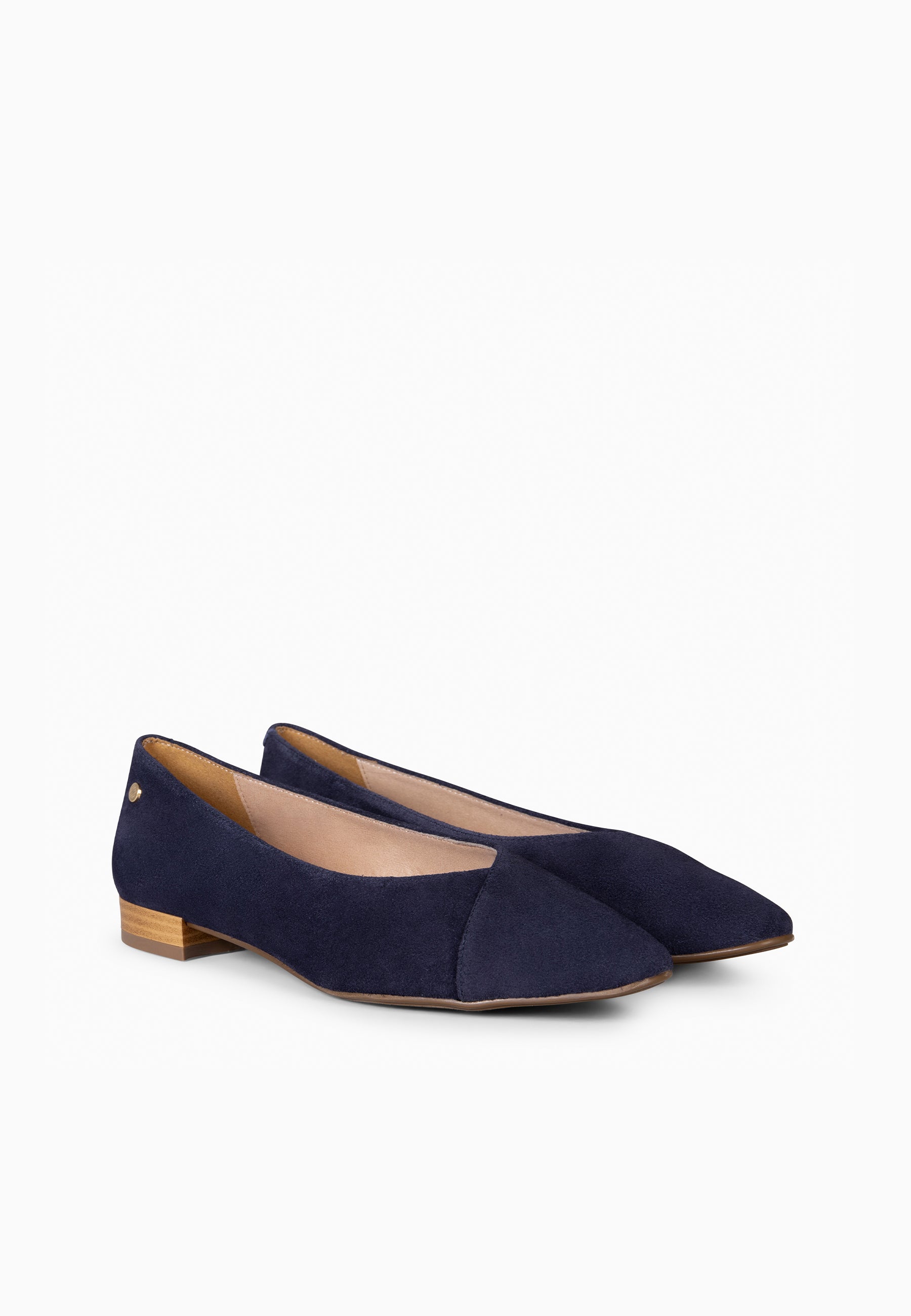 MARIE - Zapatos de tacón Bajo de punta fina AZUL MARINO