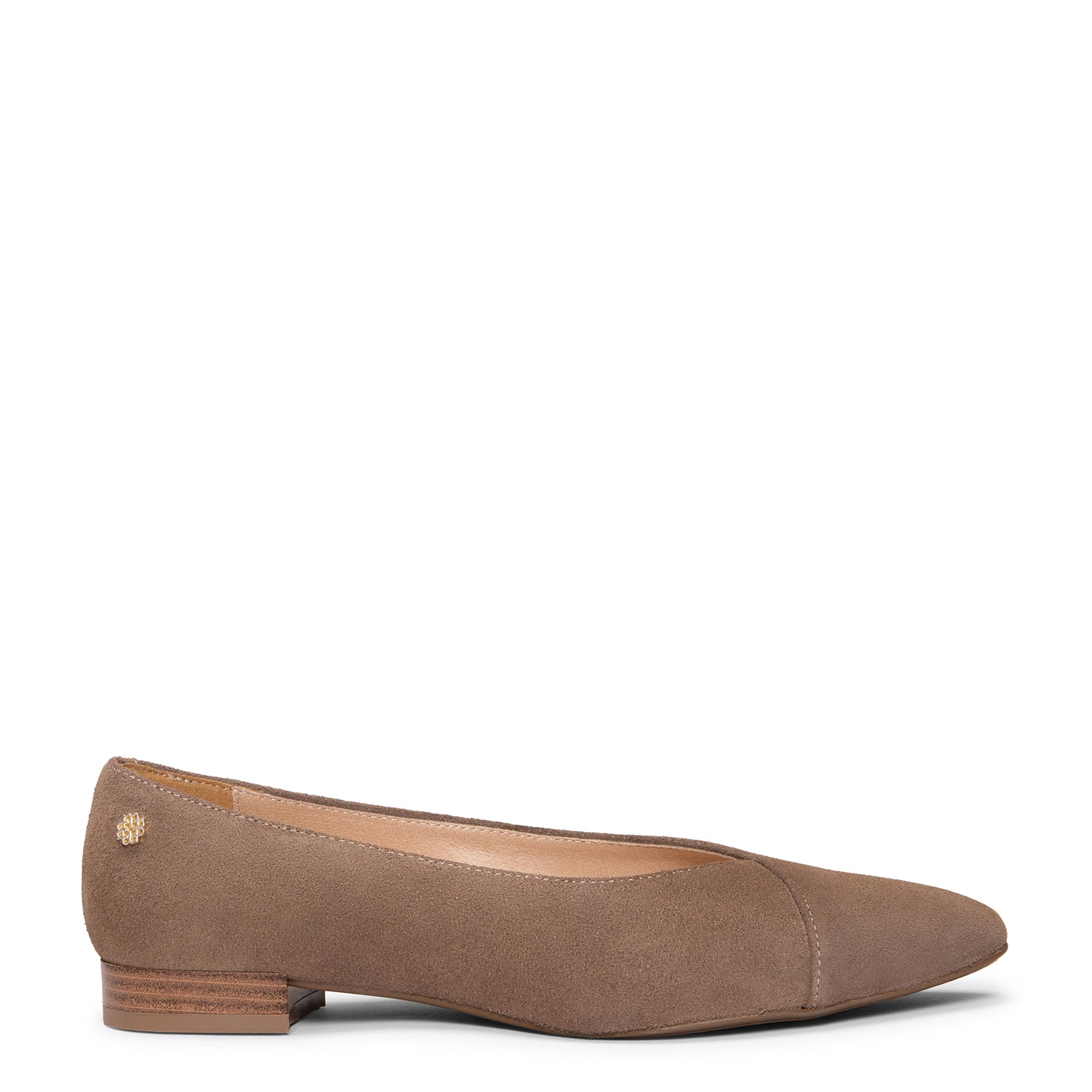 MARIE - Zapatos de tacón Bajo de punta fina MARRON