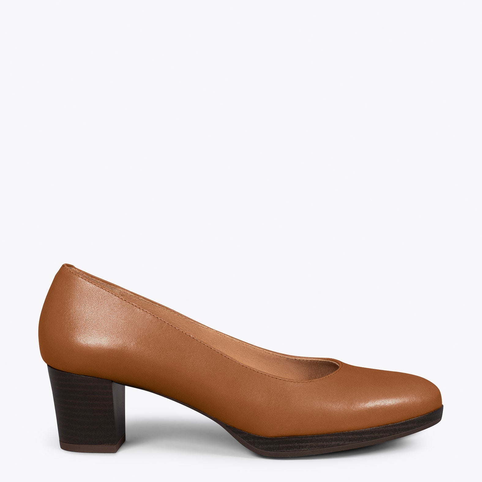 AZAFATA S - Zapatos de tacón bajo con plataforma MARRÓN