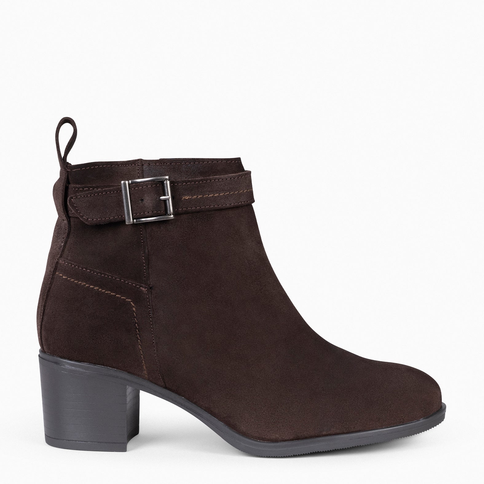 SEATTLE - Botines serraje mujer en color MARRÓN