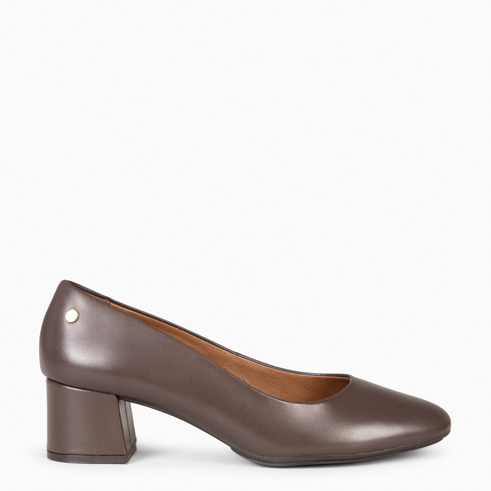 URBAN REDONDO SALÓN - Zapatos de tacón bajo de napa en MARRON