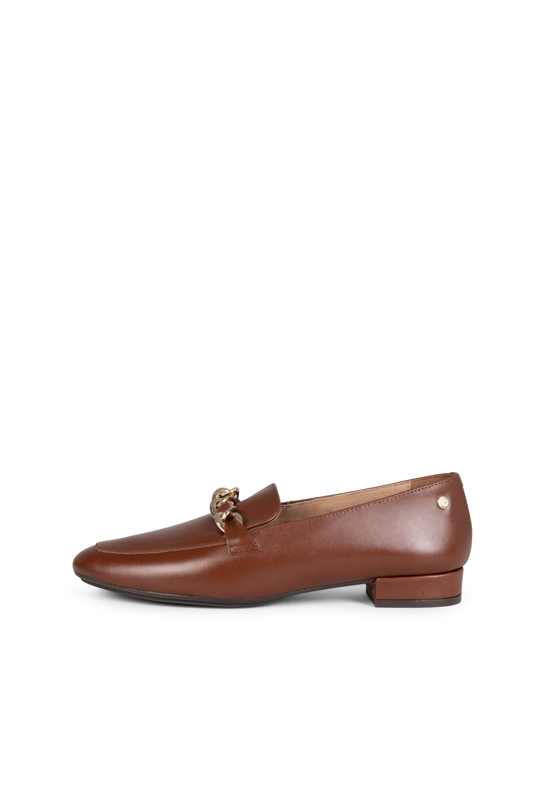 CHAIN – Mocasines planos con adorno metalizado MARRON
