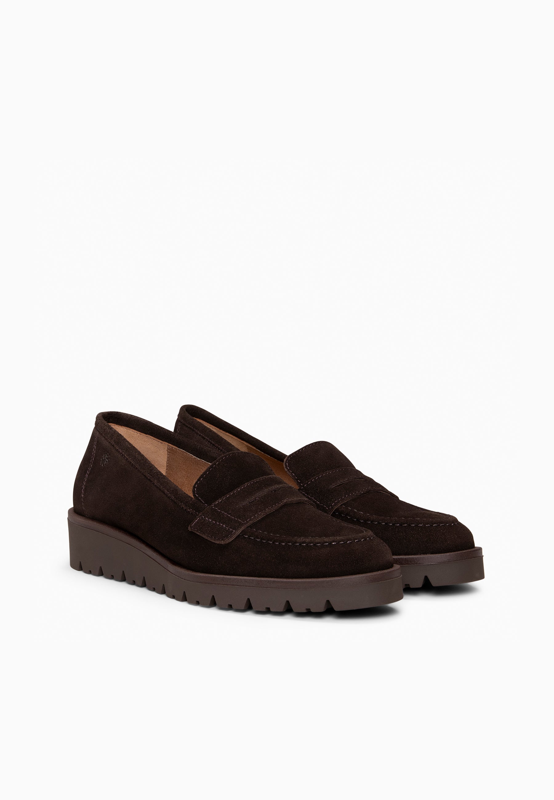 DAFNE - Mocasín con cuña MARRON