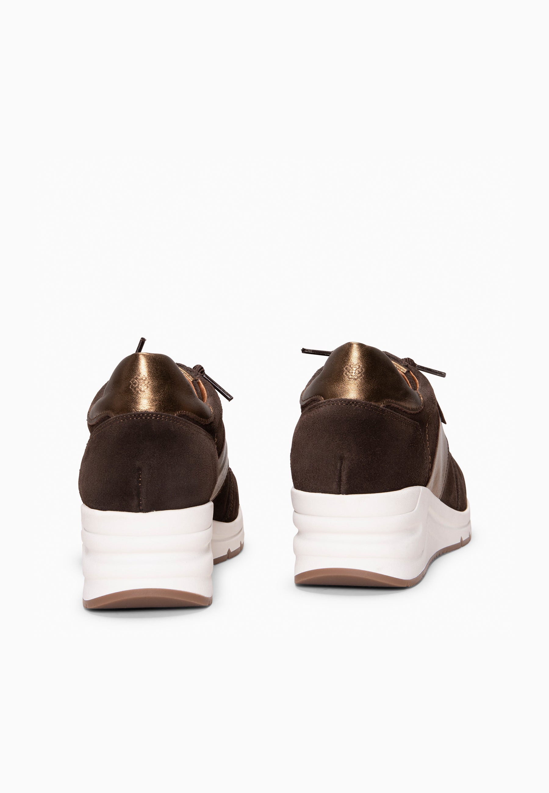 PAU - Zapatillas con cuña MARRON