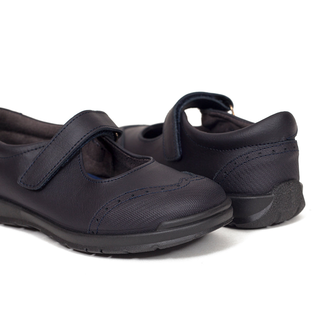 Zapatos Colegiales niña “Merceditas Inglesitas” Piel Lavable miMaO