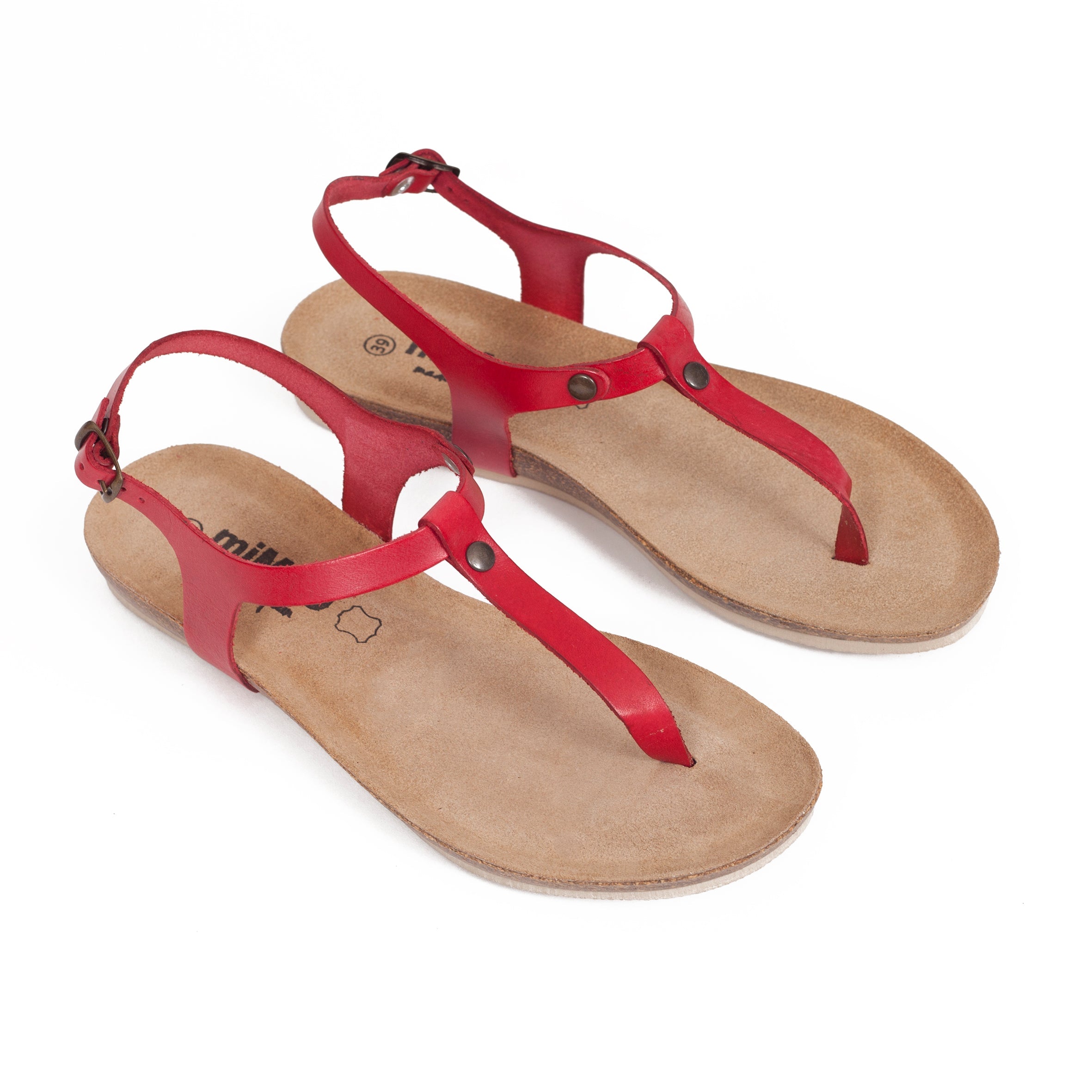Sandalias planas dedo BIO CONFORT Rojo -Special Price-