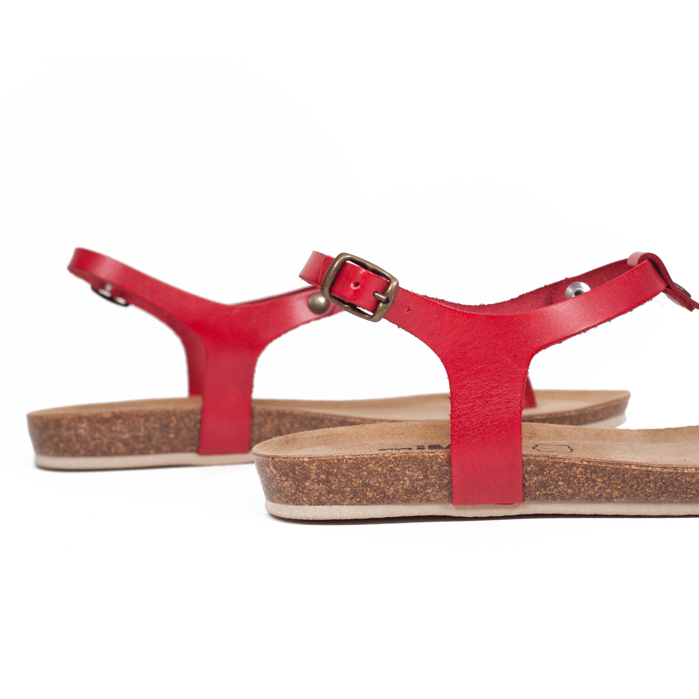 Sandalias planas dedo BIO CONFORT Rojo -Special Price-
