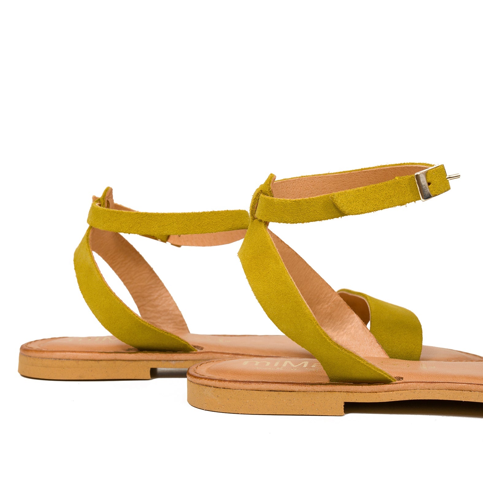 PULSERA - Sandalias planas con pulsera AMARILLAS
