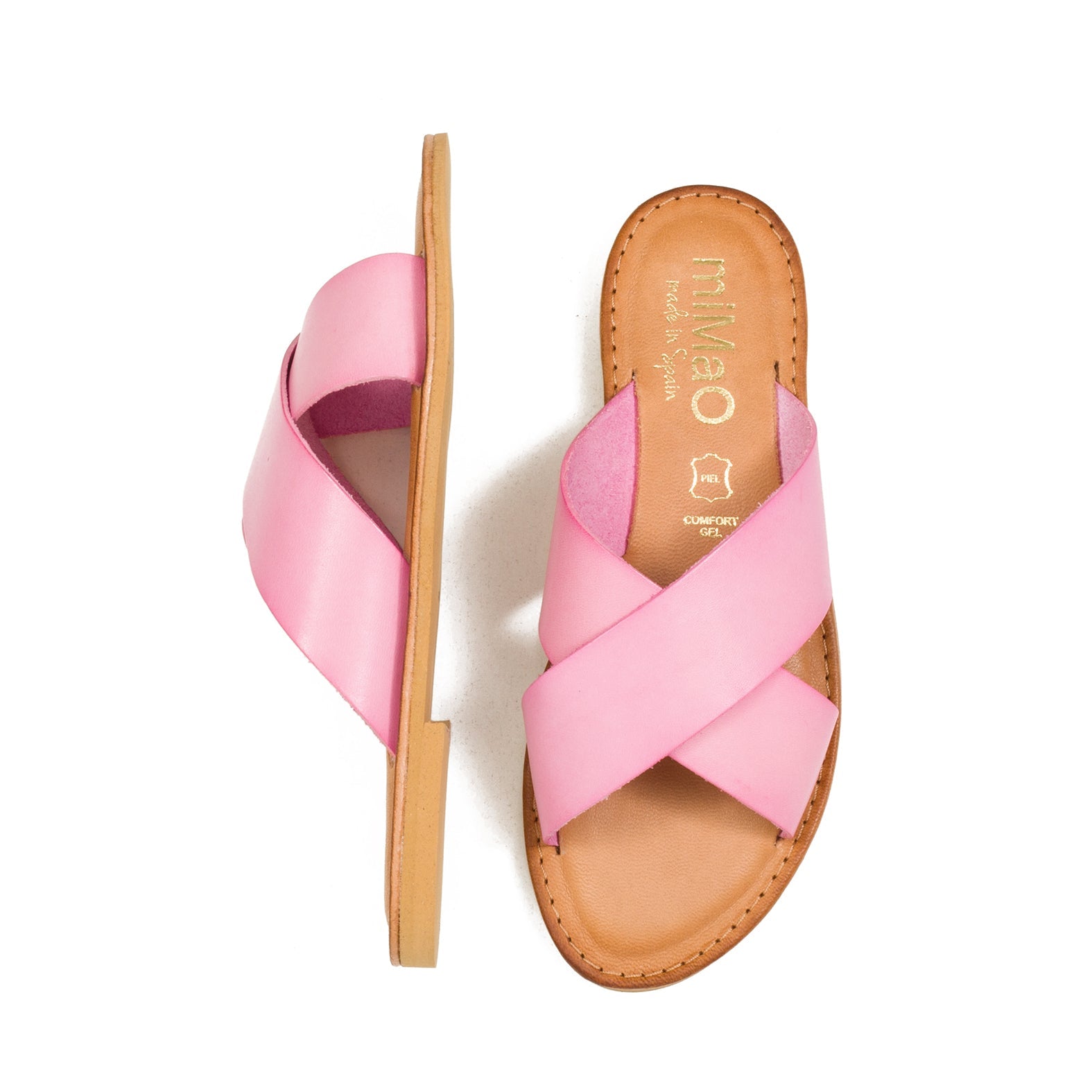 CHANCLA – Sandalia plana cruzada ROSA