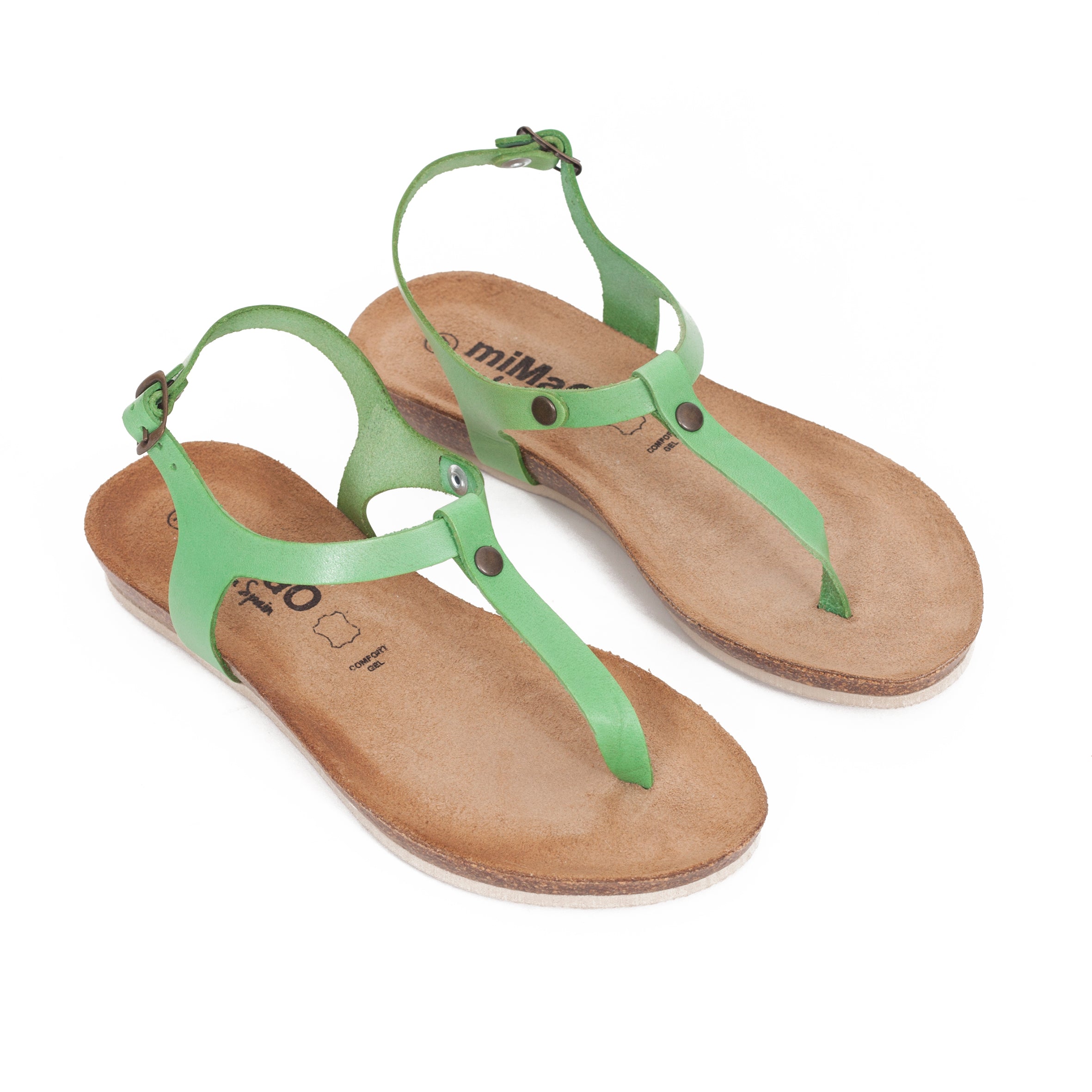 Sandalias planas dedo BIO CONFORT Verde -Special Price-