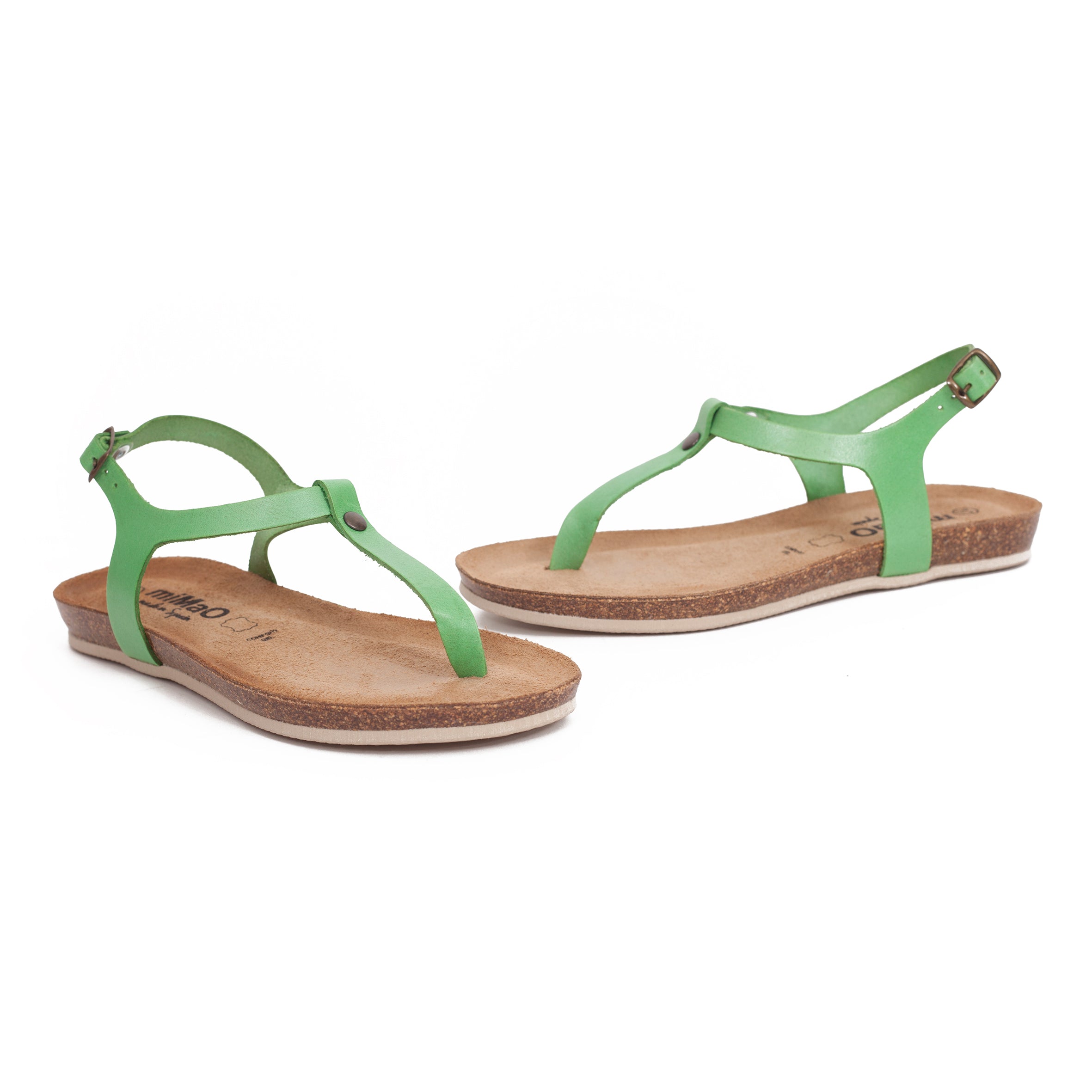 Sandalias planas dedo BIO CONFORT Verde -Special Price-