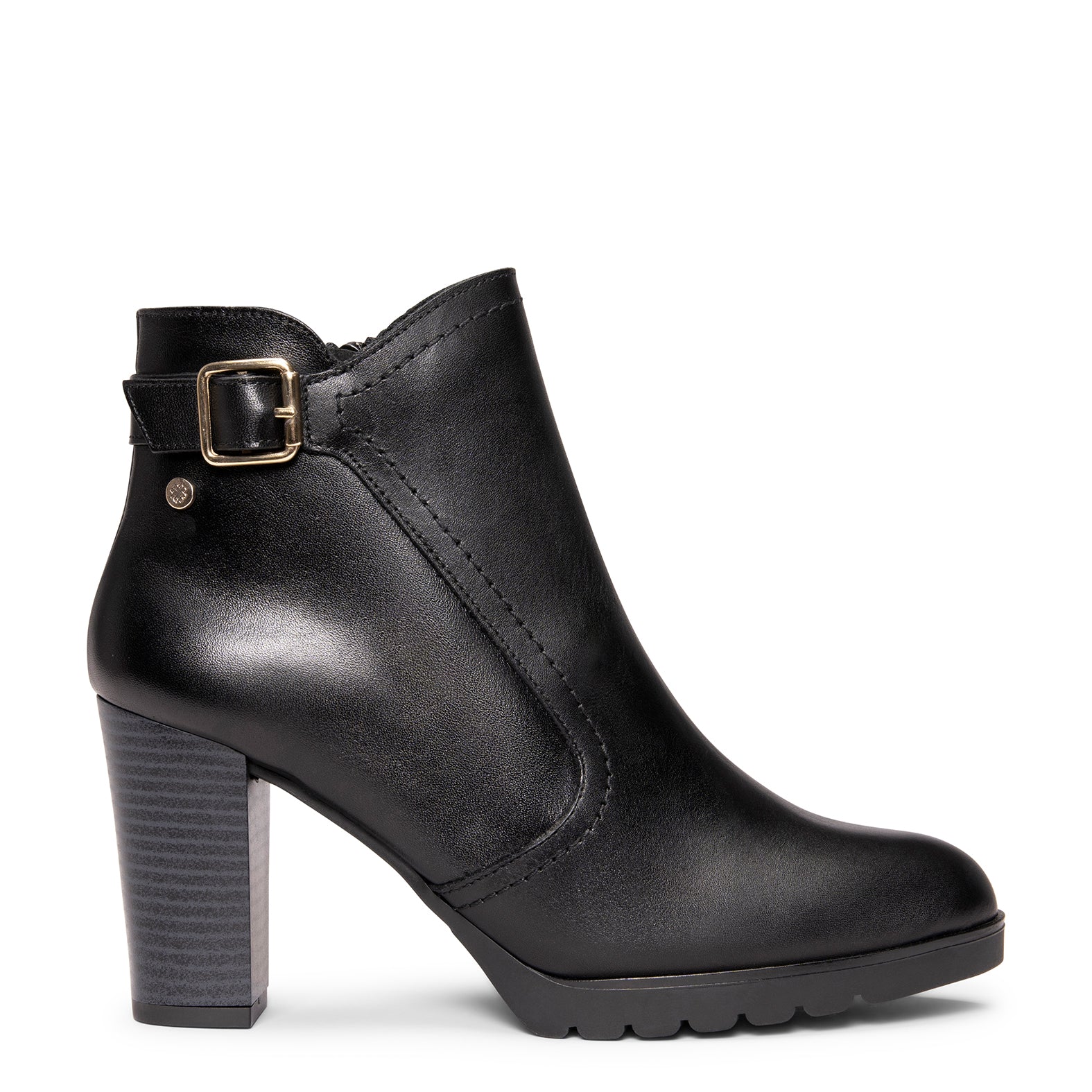 OLI – Botines de tacón alto con hebilla decorativa NEGRO