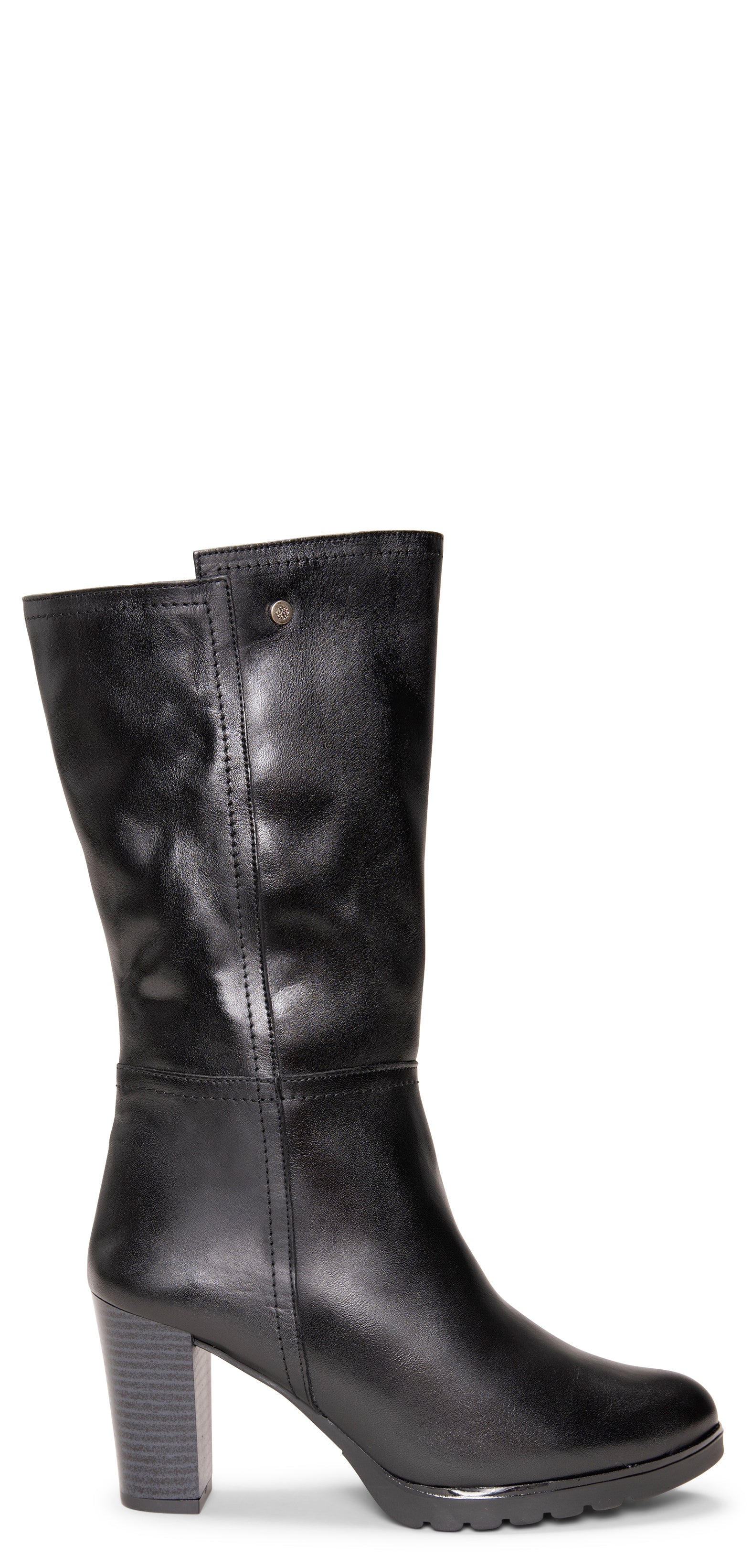 ARIANA XL - Botas de tacón y plataforma altas de piel NEGRO