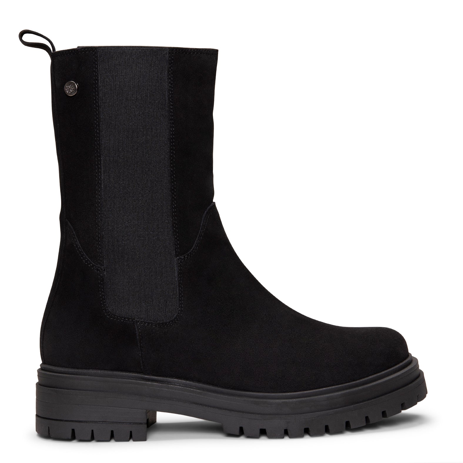 MARTE - Botines Chelsea con suela track NEGRO