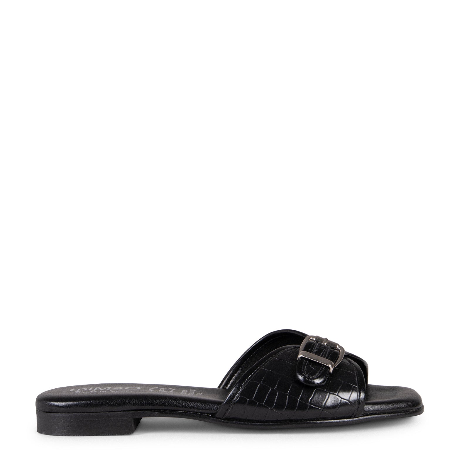 NAIROBI – Sandalias planas elegantes de mujer NEGRO