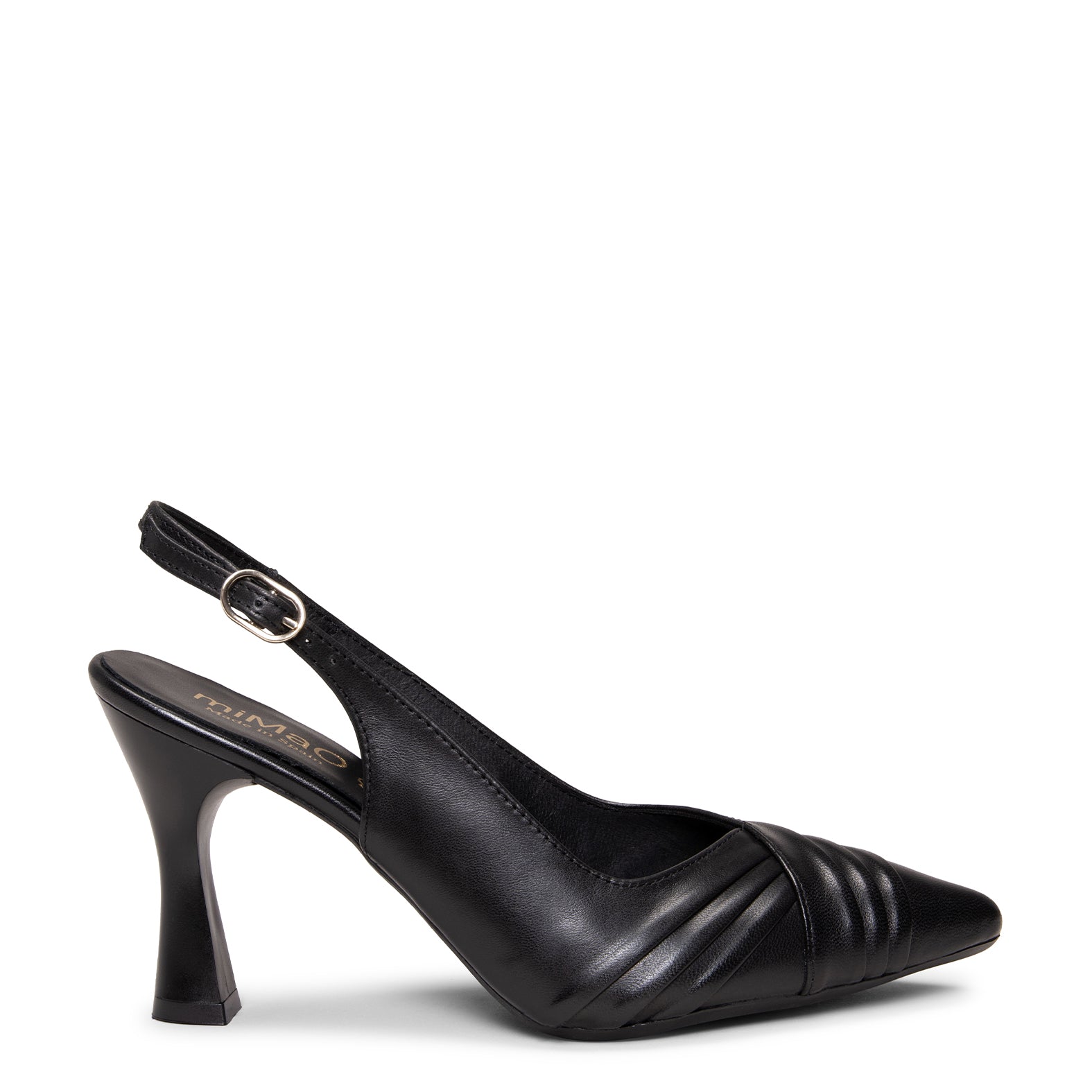 CARLA - Zapato de tacón alto destalonado NEGRO