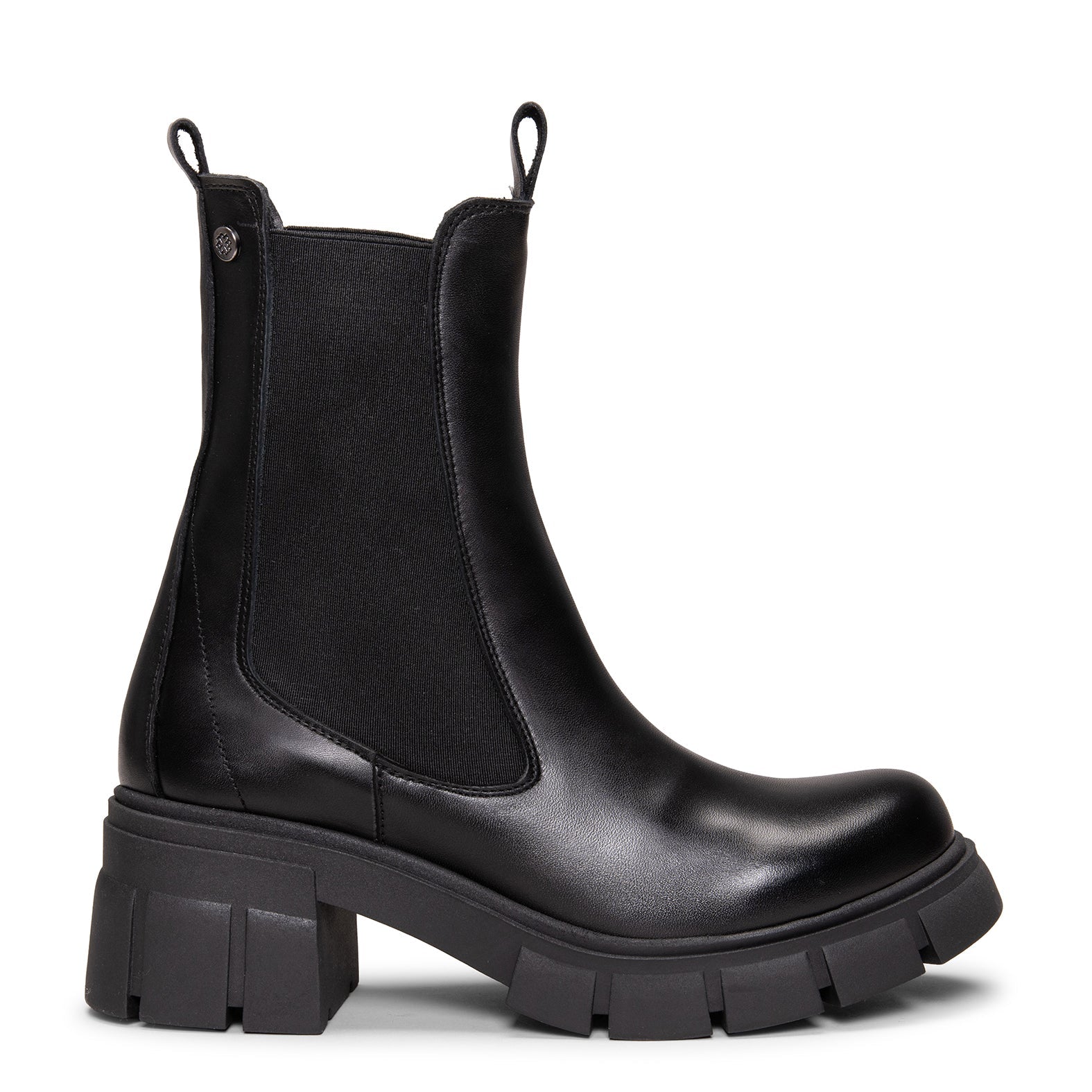 LUCIA - Botines Chelsea con plataforma NEGRO