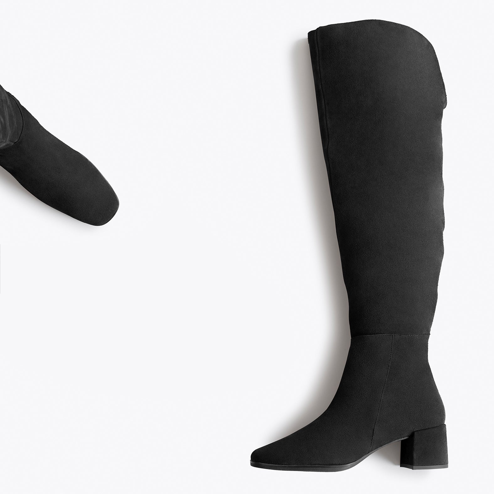 MOSQUETERAS - Botas altas de serraje NEGRO