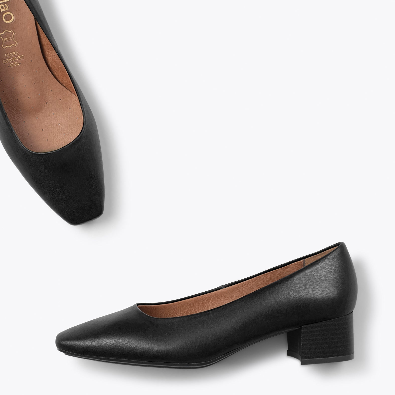 URBAN LADY - Zapatos de tacón bajo de napa NEGRO