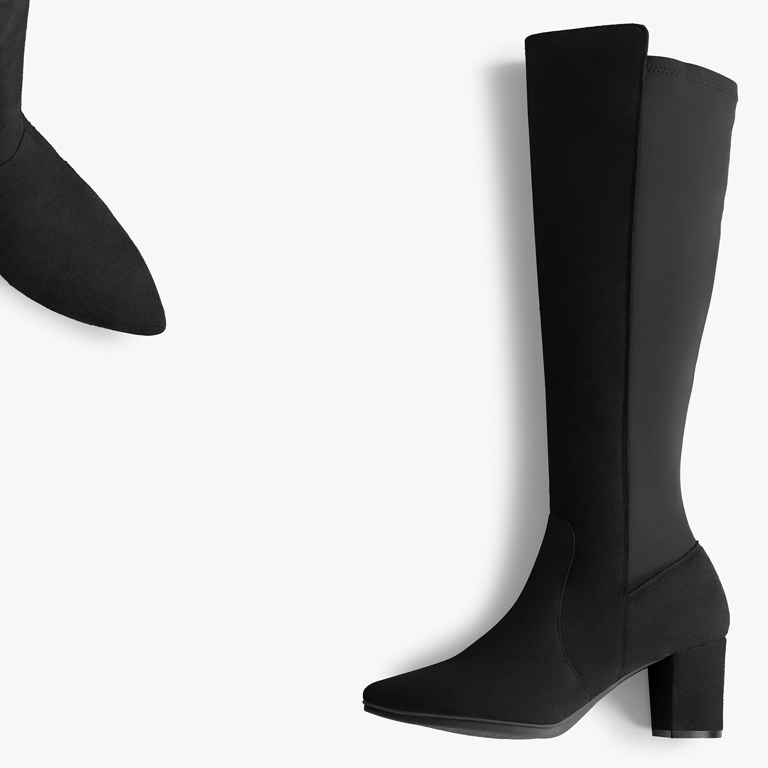SUNSET – Botas de tacón elásticas NEGRO