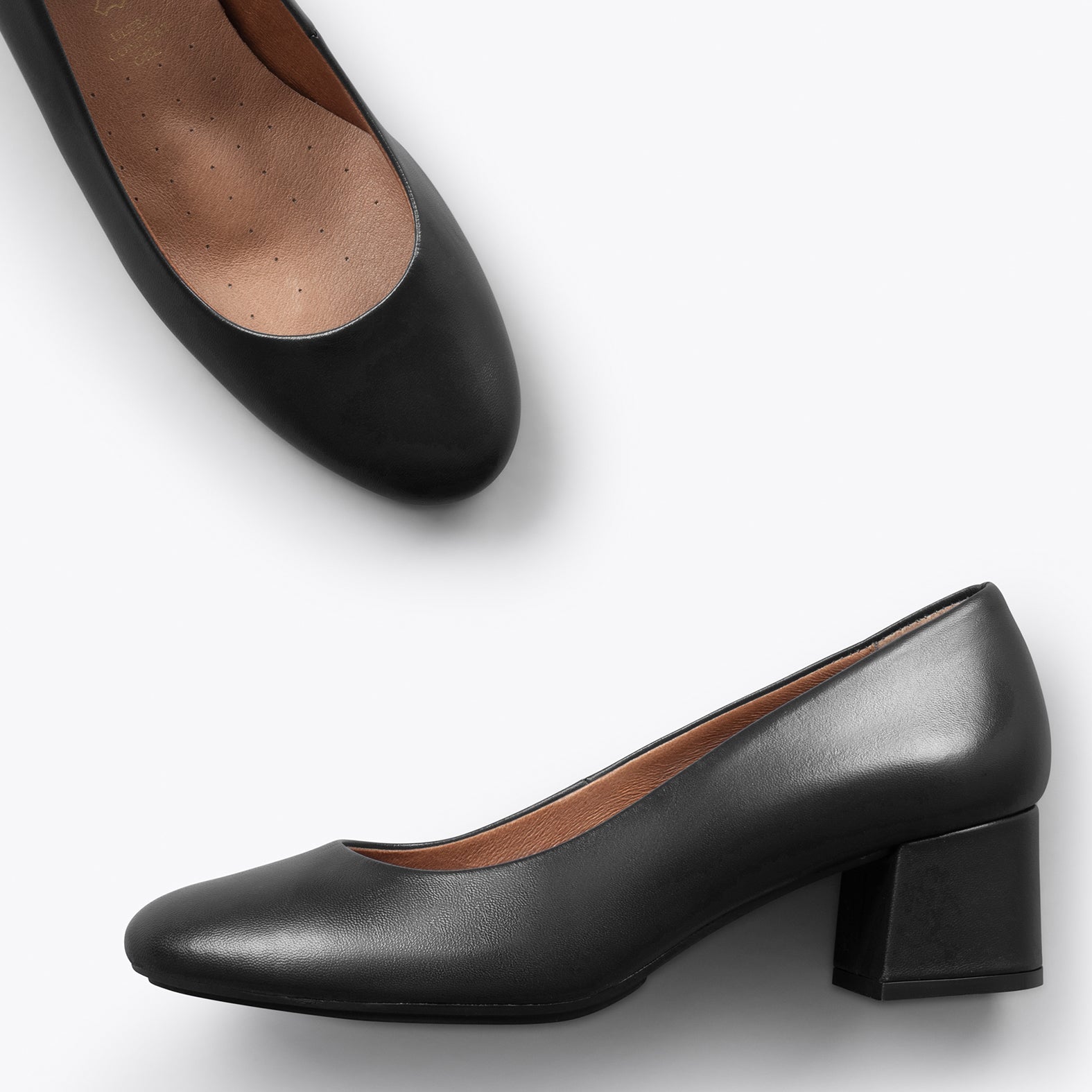 URBAN REDONDO SALON - Zapatos de tacón bajo de napa NEGRO