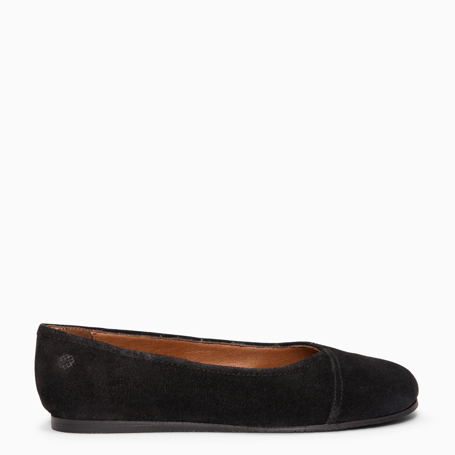 PLUMA - Bailarina baresoft de serraje en NEGRO