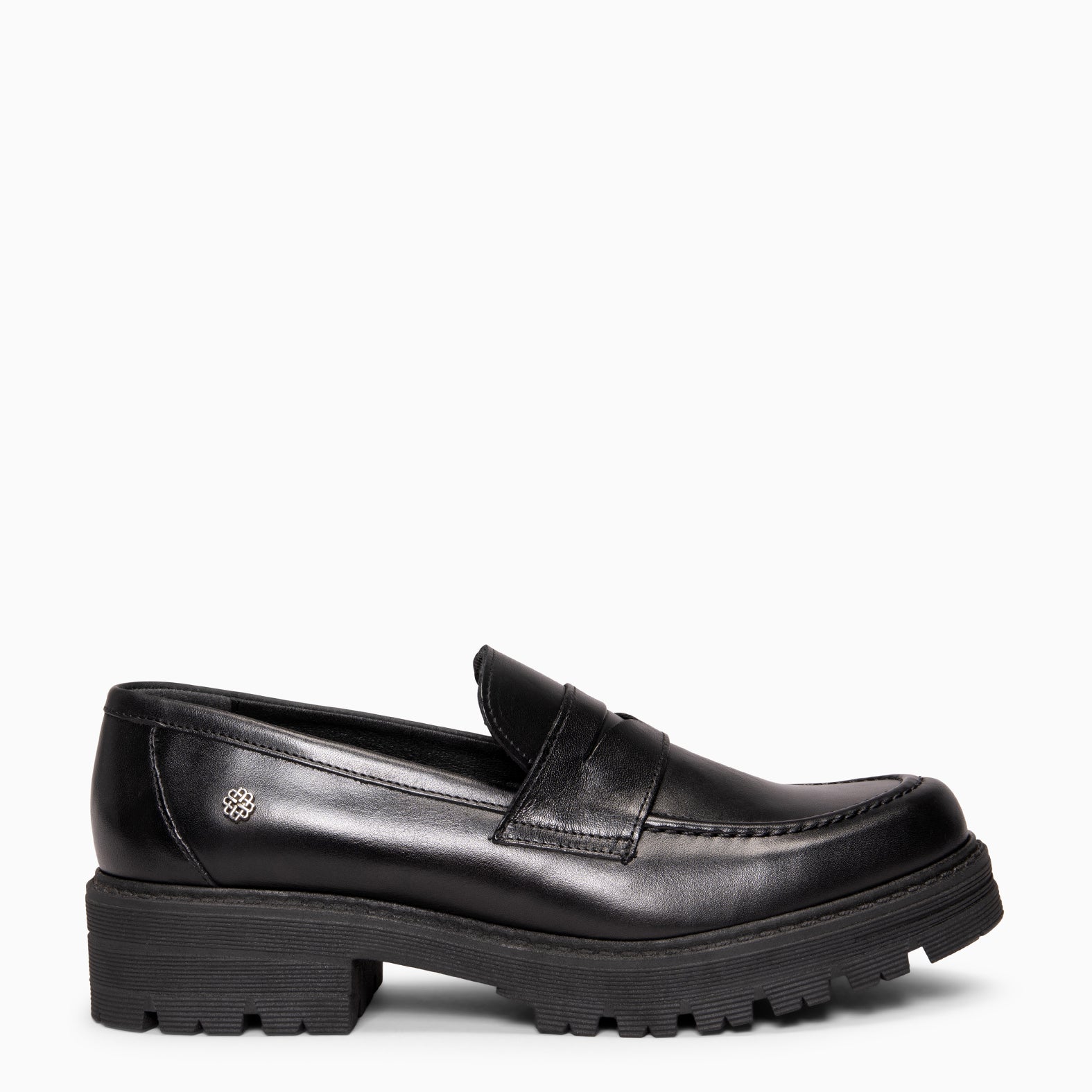 TRAVIS - Mocasin de piel de napa cepillada NEGRO