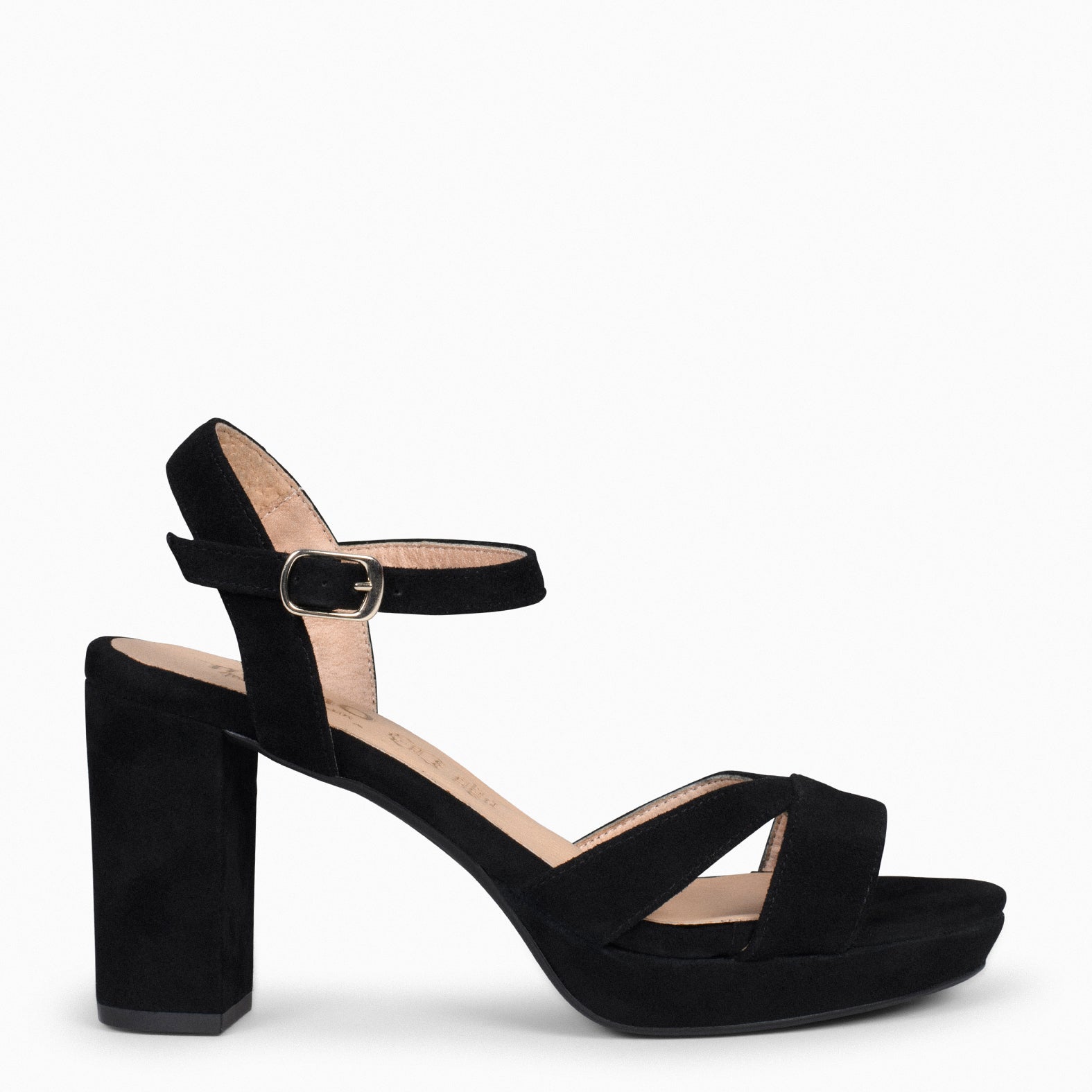 PARIS – Sandalias de fiesta con tacón alto y plataforma NEGRO