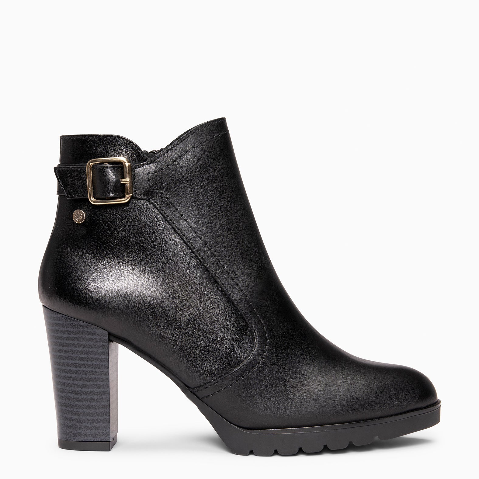 OLI – Botines de tacón alto con hebilla decorativa NEGRO