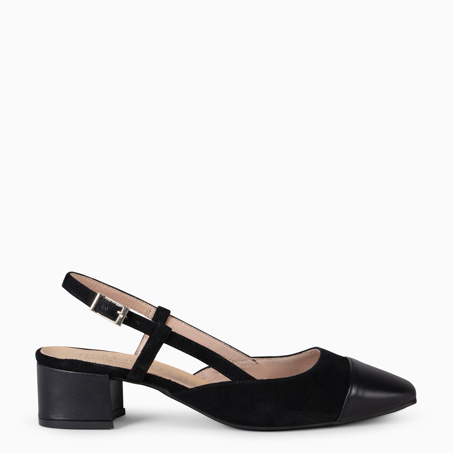 AUDREY - Zapatos destalonados con puntera NEGRO