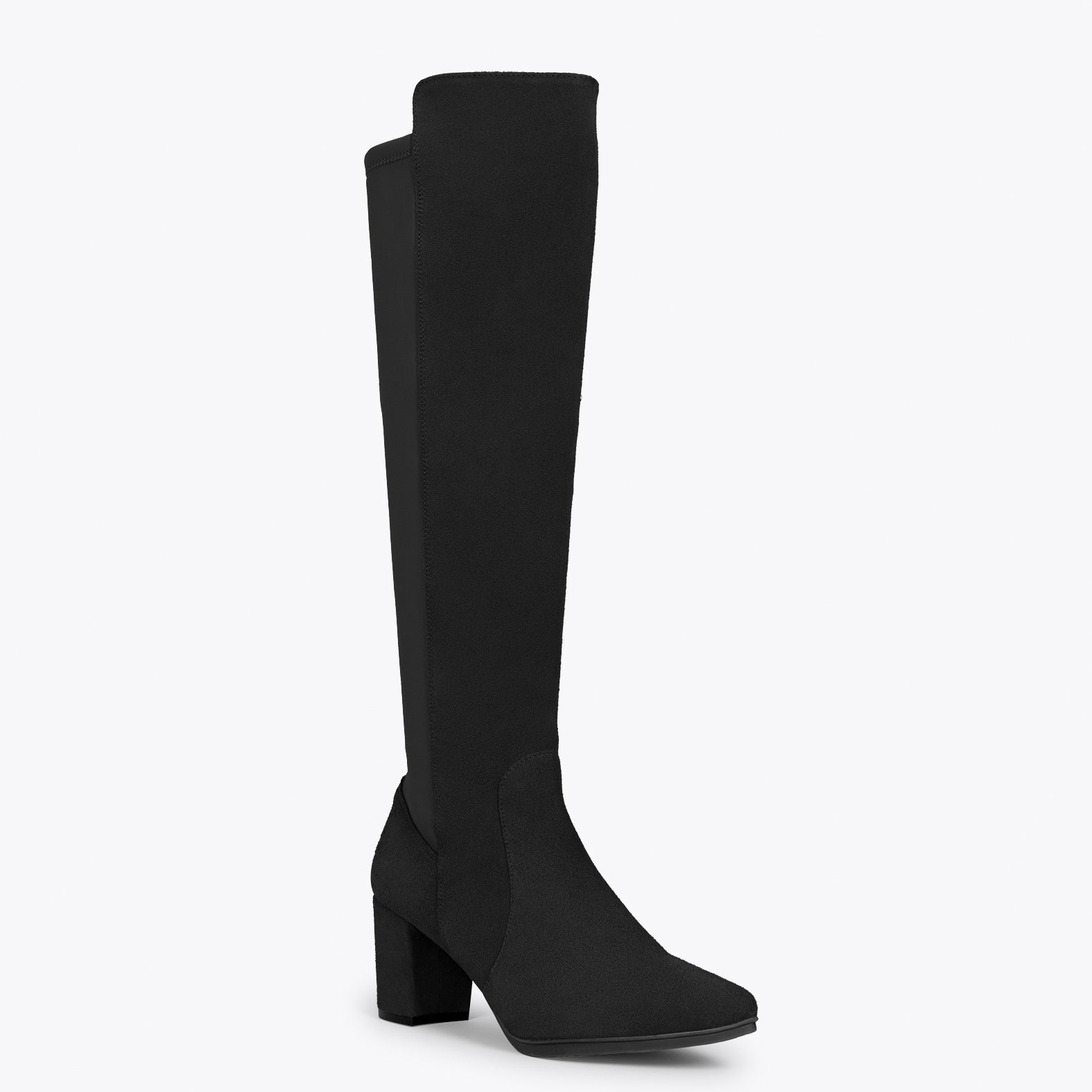 SUNSET – Botas de tacón elásticas NEGRO