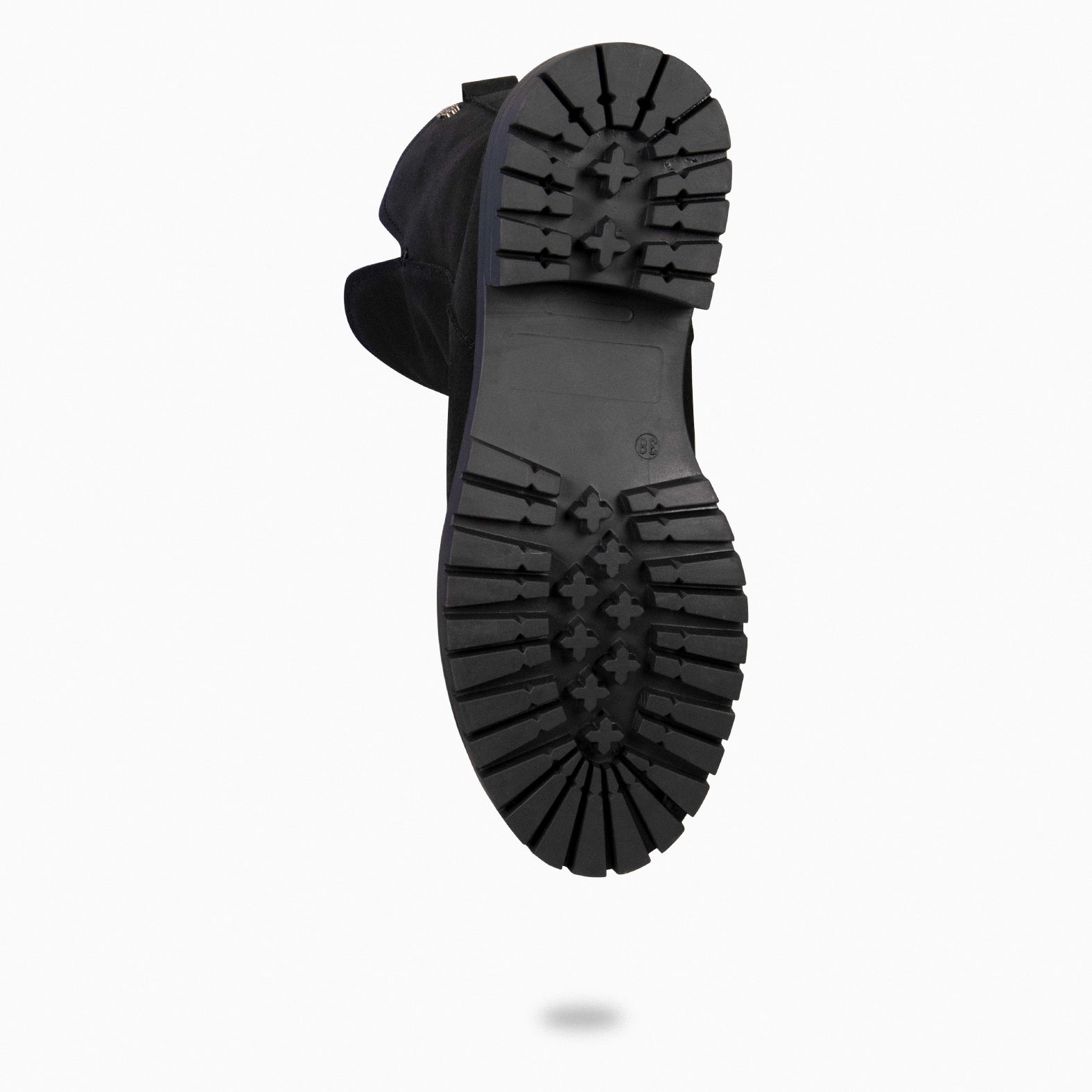 LAPONIA – Botin de mujer de piel de borrego NEGRO