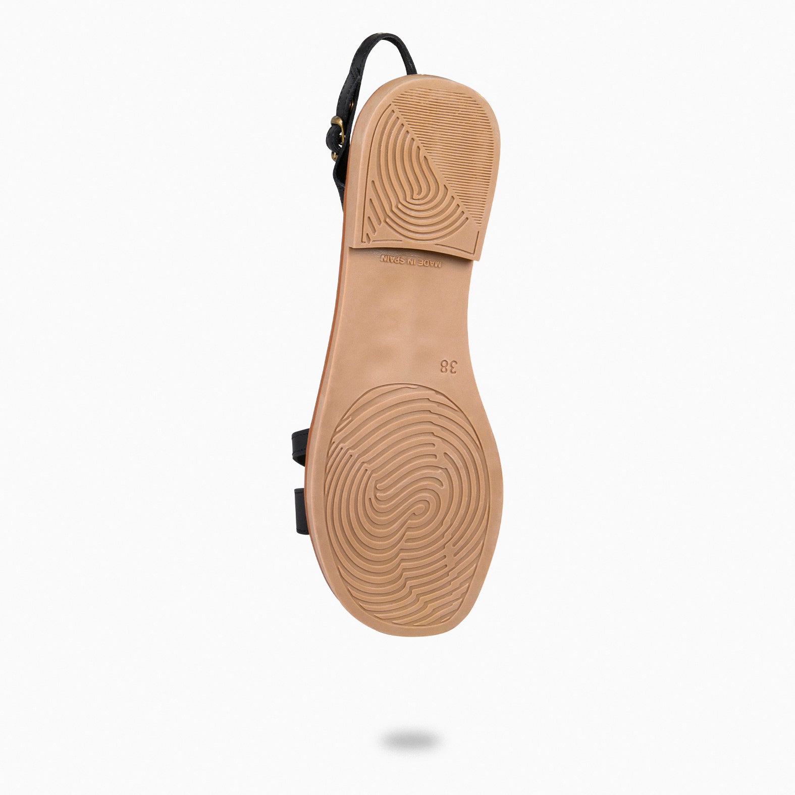 YAUNDE – Sandalias planas cómodas NEGRO